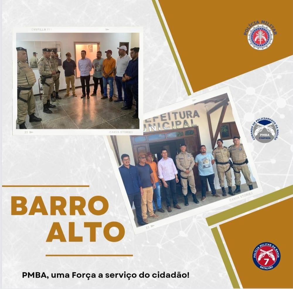 Prefeito de Barro Alto Orlando Amorim recebe Tenente Coronel Júlio para tratar sobre a segurança do município