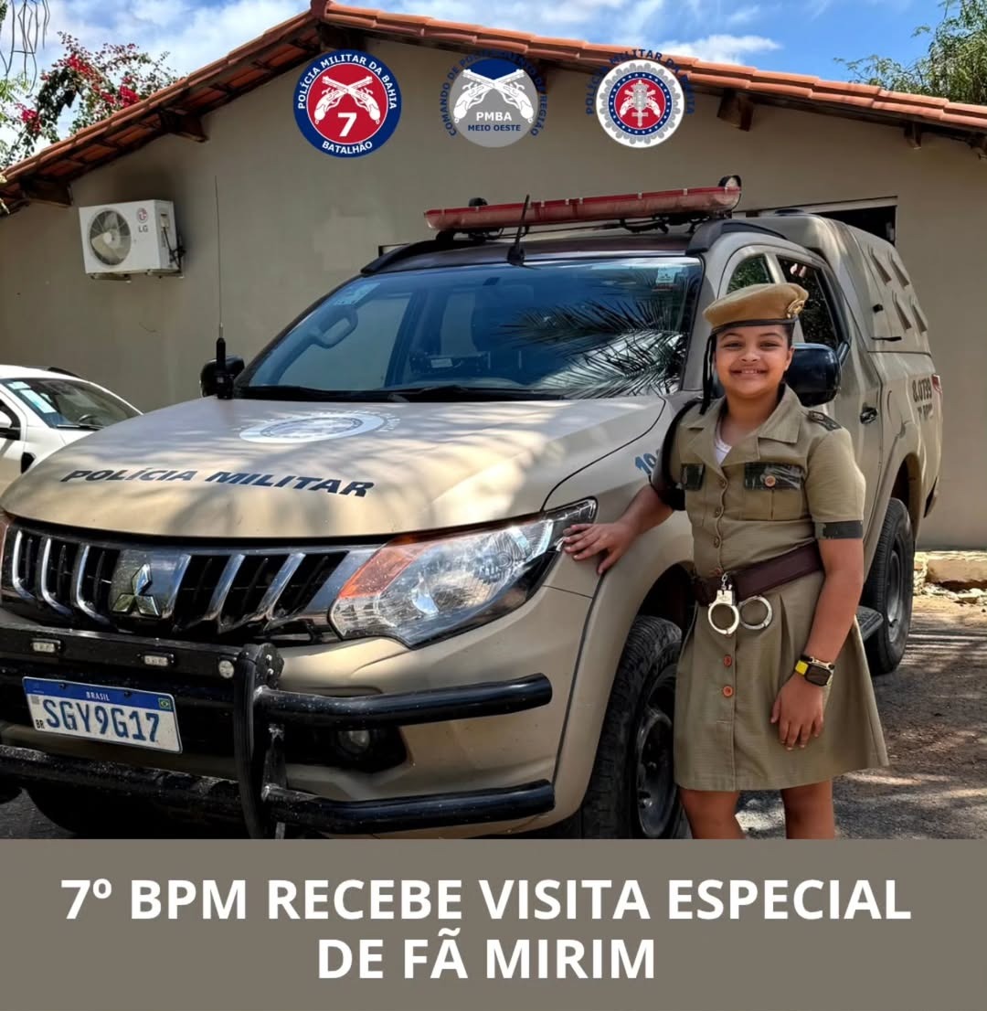 FÃ MIRIM REALIZA SONHO E VISITA SEDE DO 7º BPM