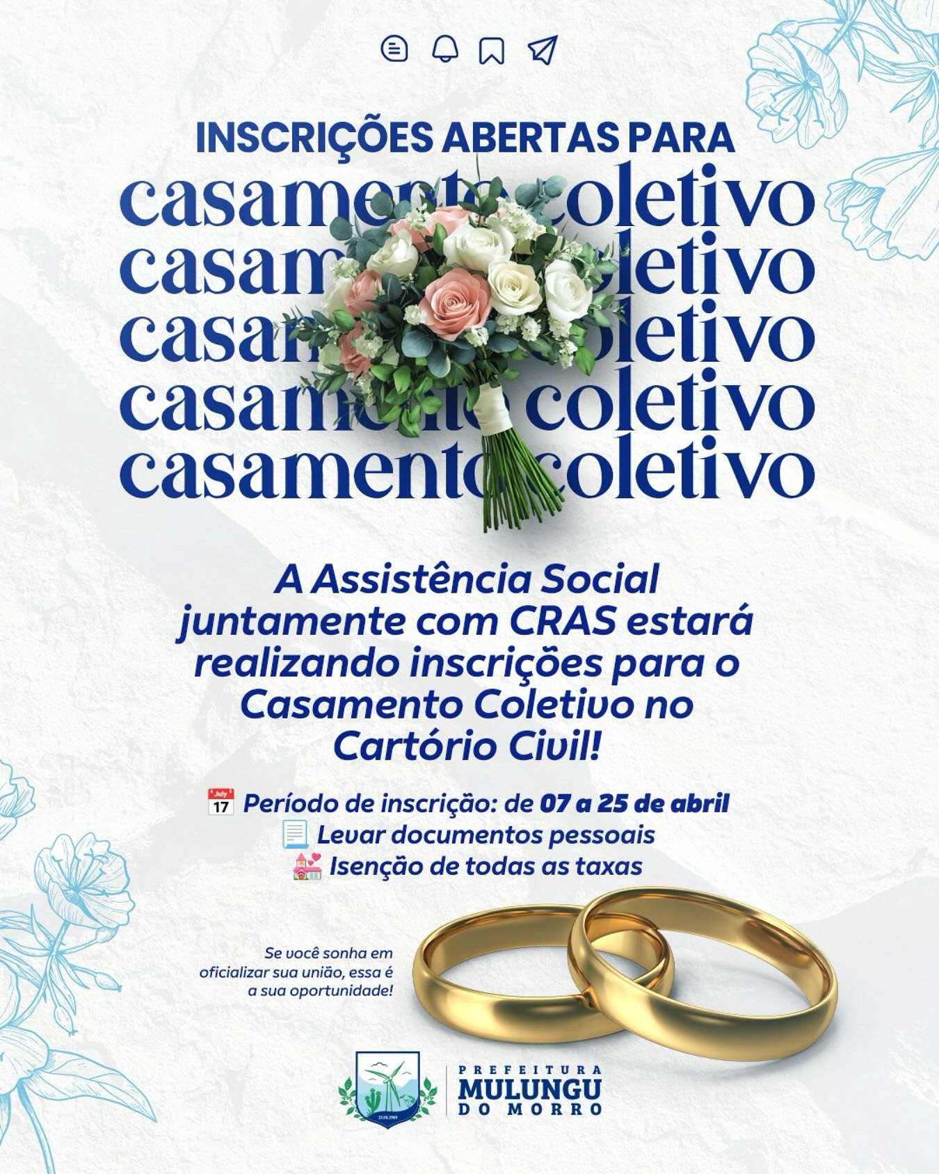 Chegou a hora de oficializar o amor! 💍