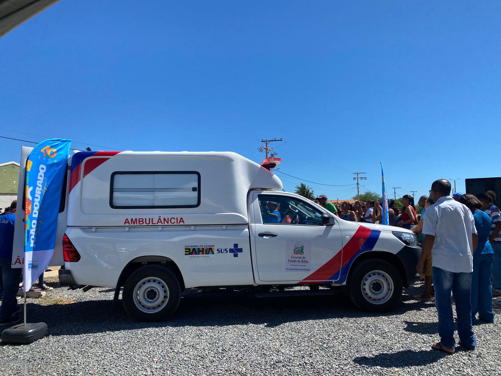 JOÃO DOURADO: UBS DE MATA DO MILHO RECEBE AMBULÂNCIA 0KM