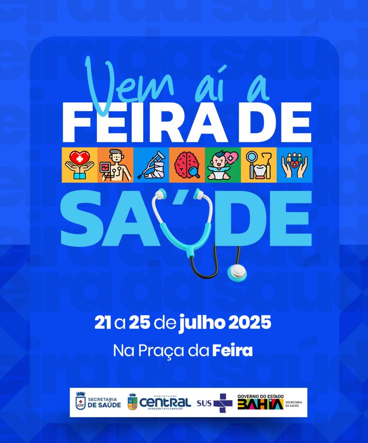Vem aí a Feira de Saúde em Central: cuidado, prevenção e acolhimento para toda a família