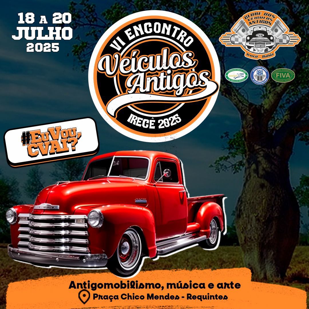 Irecê recebe VI Encontro de Veículos Antigos com carros, música, arte e solidariedade
