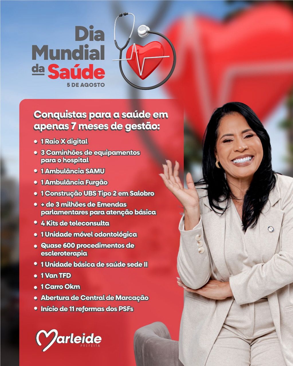 No Dia Mundial da Saúde, Canarana celebra avanços significativos na área em apenas 7 meses de gestão