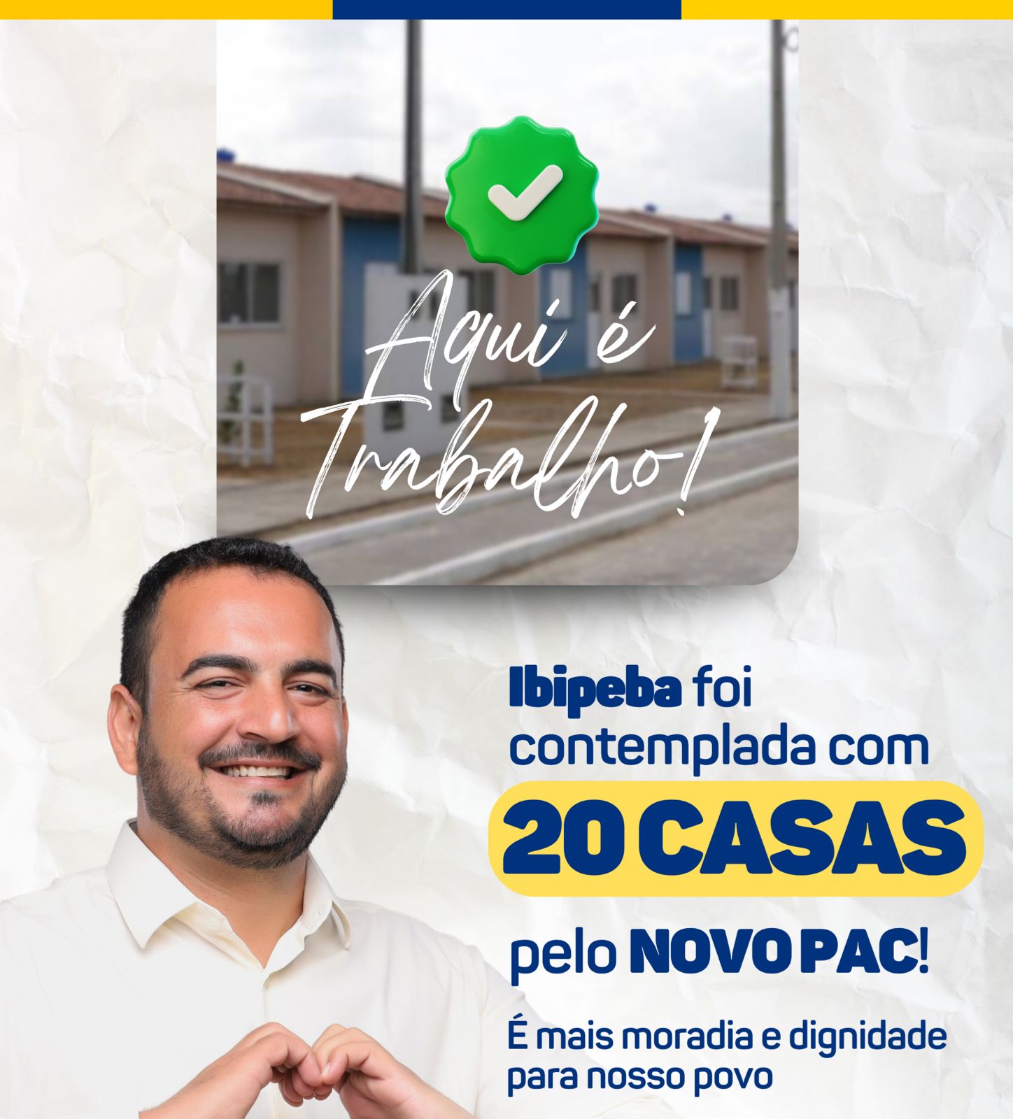 Ibipeba é contemplada com 20 novas casas pelo Novo PAC