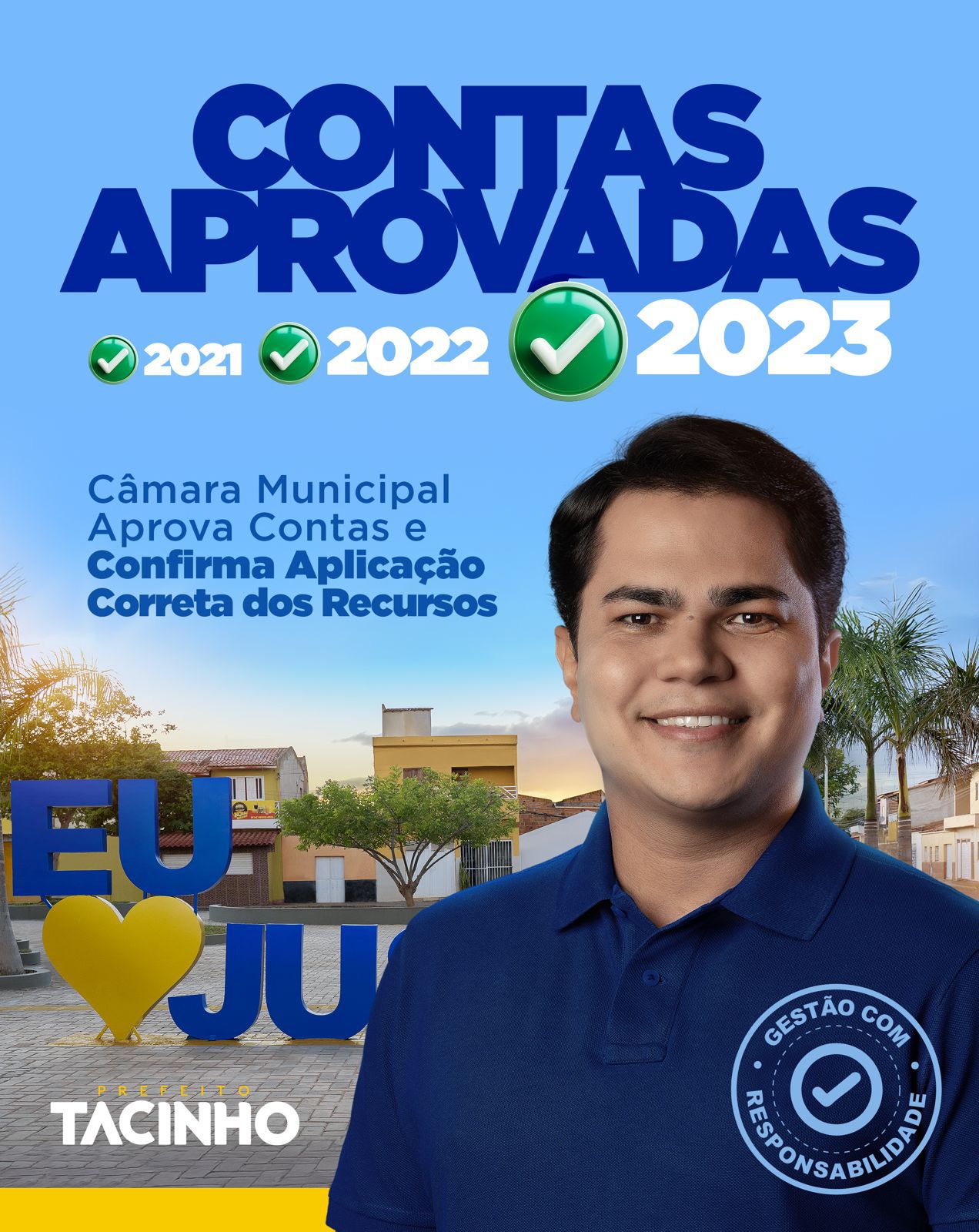 Câmara de Jussara aprova contas da gestão Tacinho Mendes de 2021 a 2023