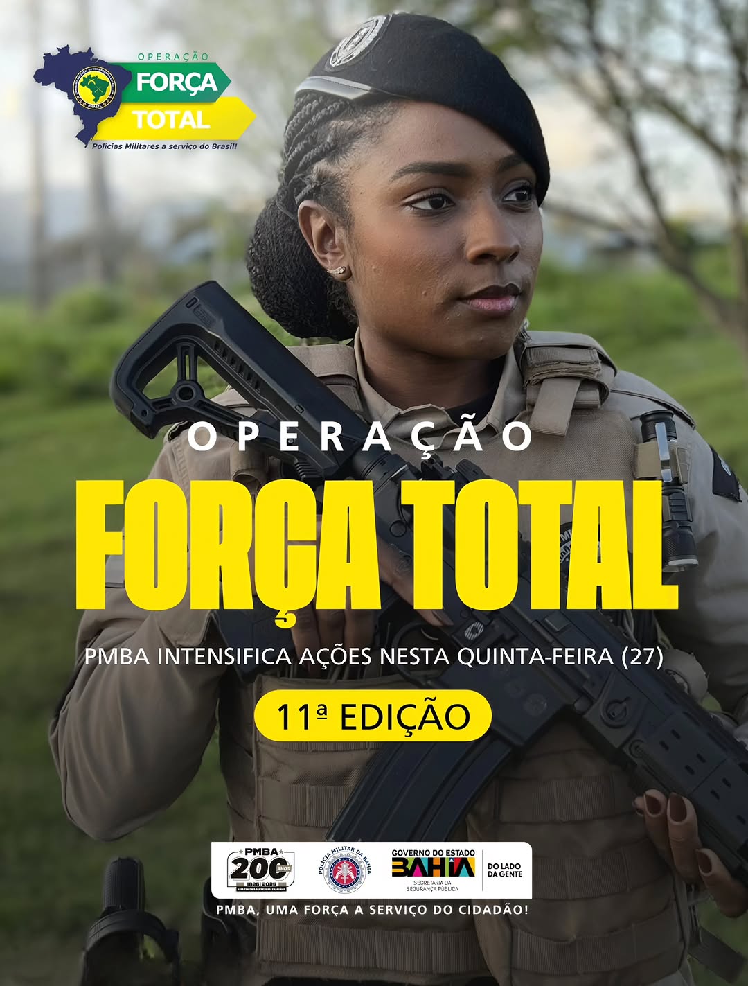 11ª Edição da Força Total reforça segurança em toda a Bahia nesta quinta (27)