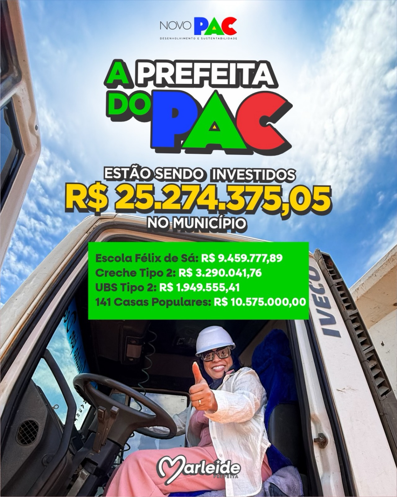 Marleide destaca avanços históricos em Canarana com mais de R$ 25 milhões do Novo PAC