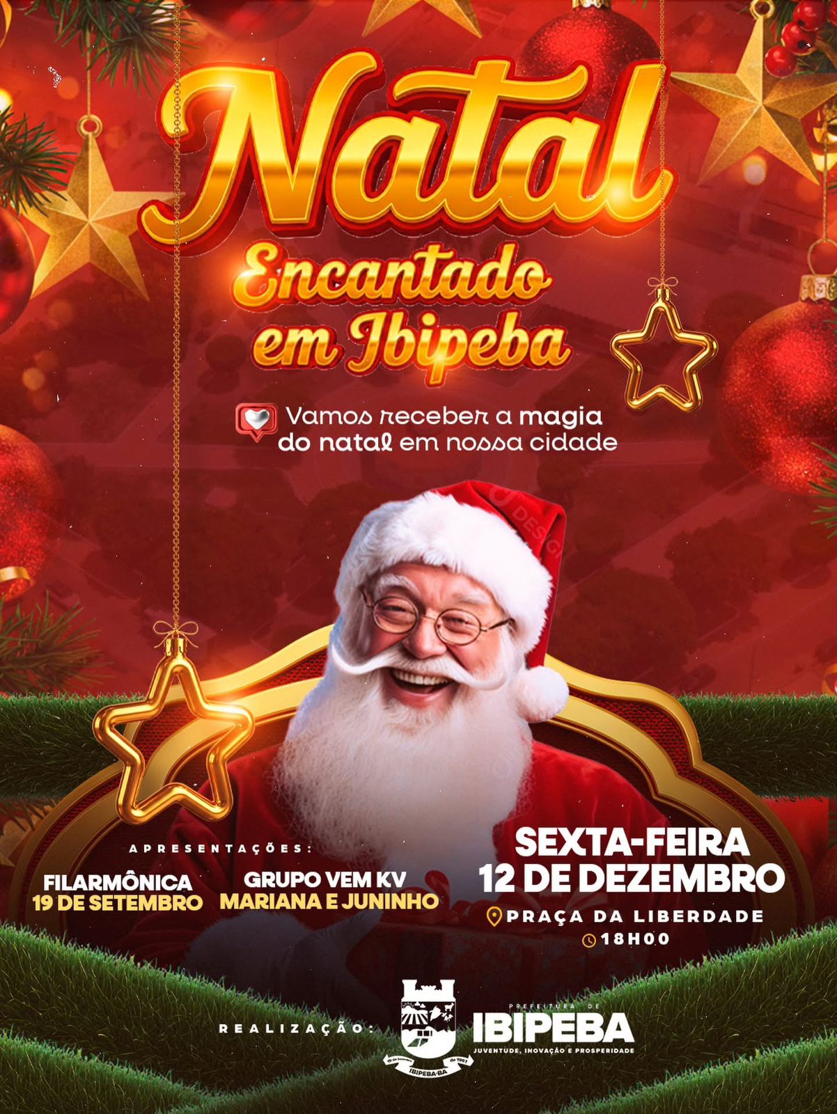 O Natal Encantado vai iluminar Ibipeba