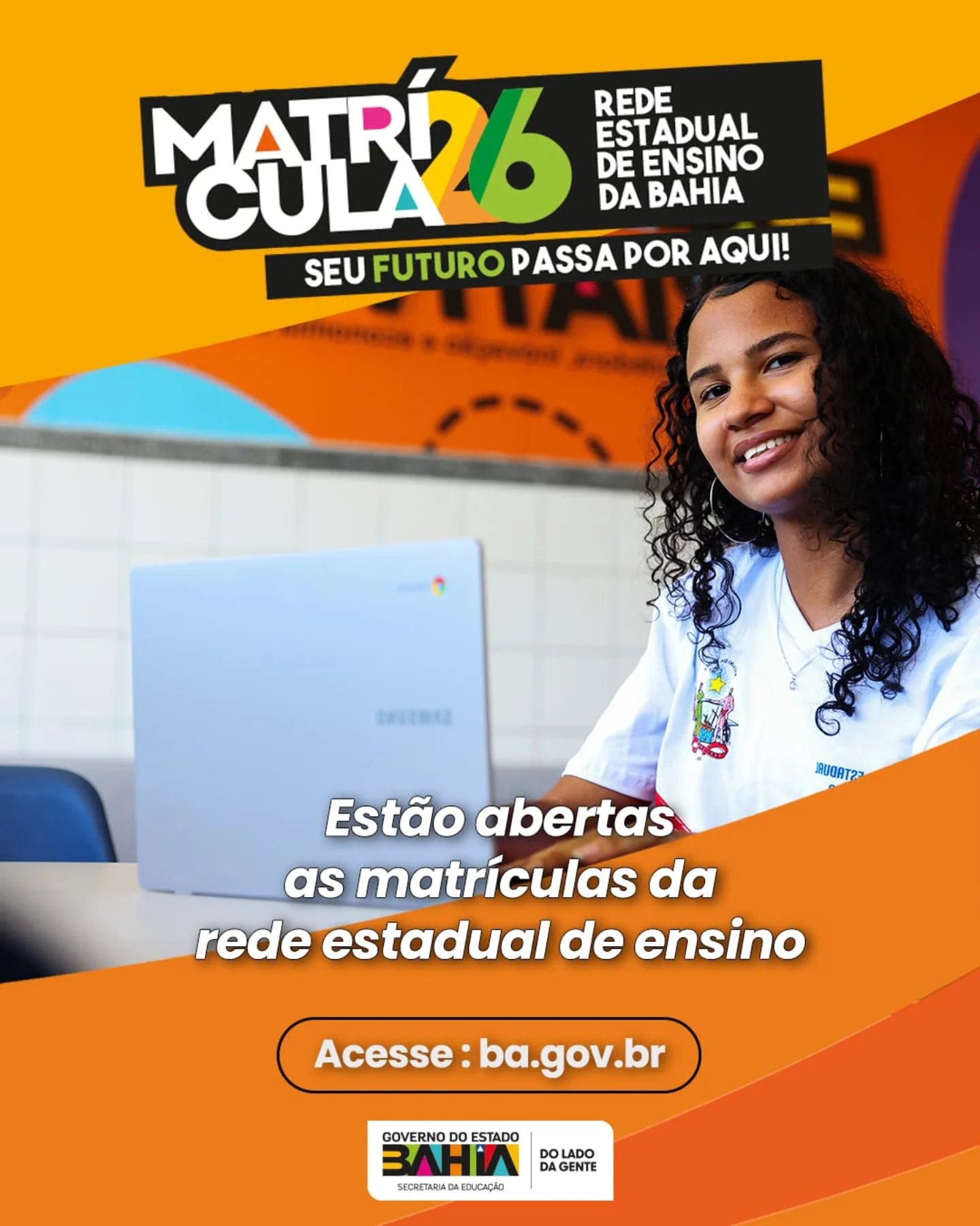 Começou a matrícula da rede estadual!🤩