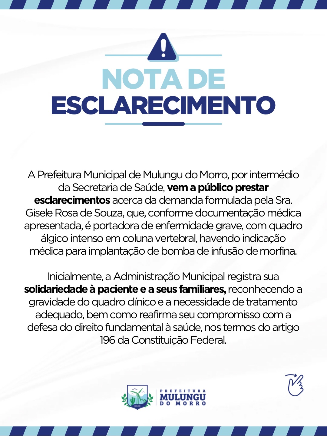 📢 NOTA DE ESCLARECIMENTO