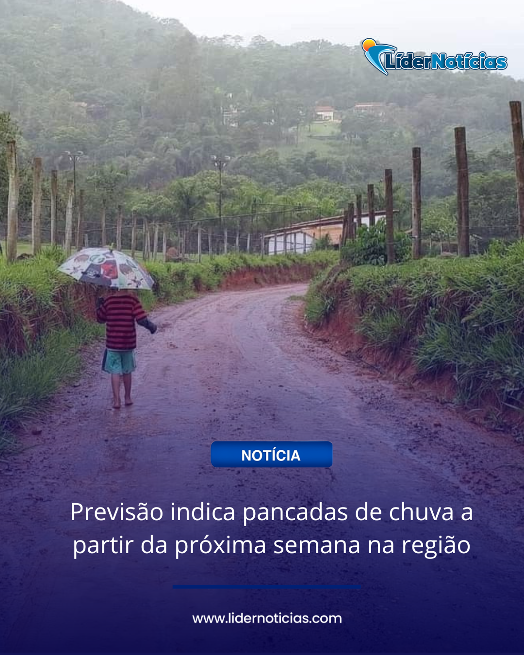 Previsão indica pancadas de chuva a partir da próxima semana na região.