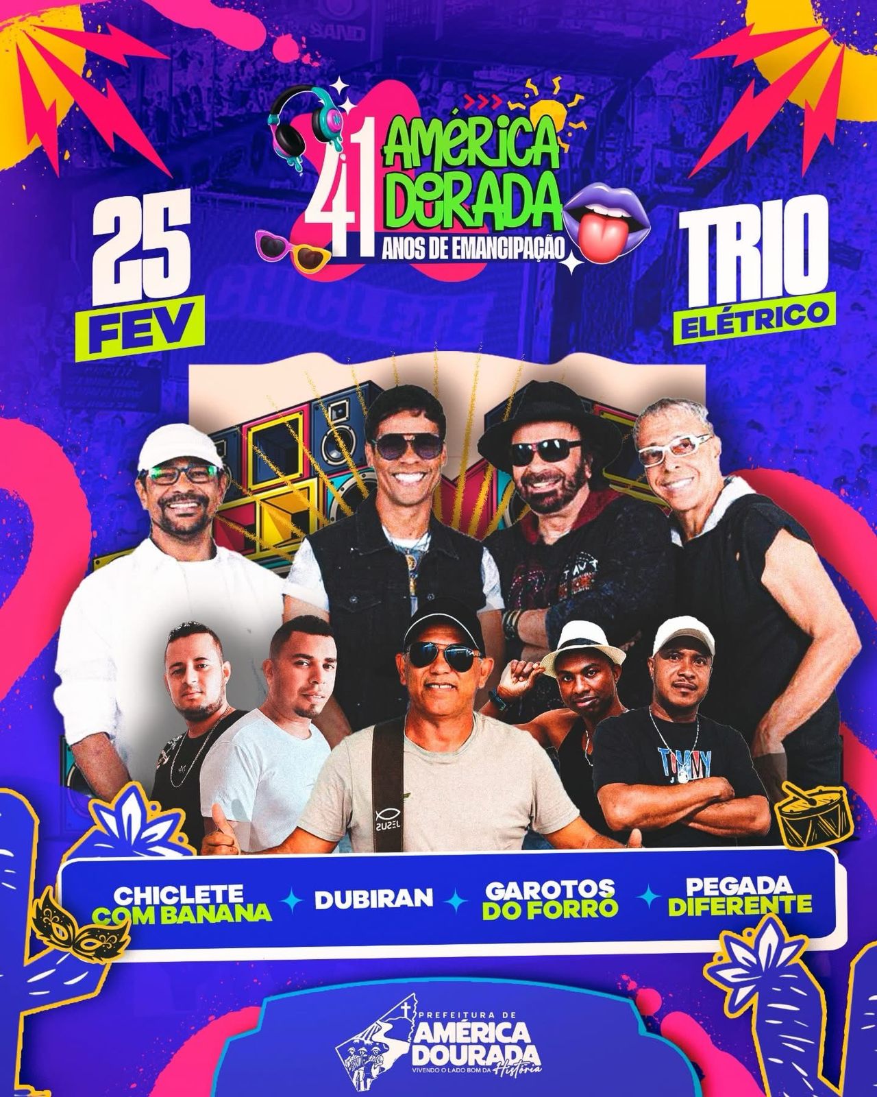 América Dourada celebra 41 anos de emancipação com grande festa e Trio Elétrico Megga Lidder