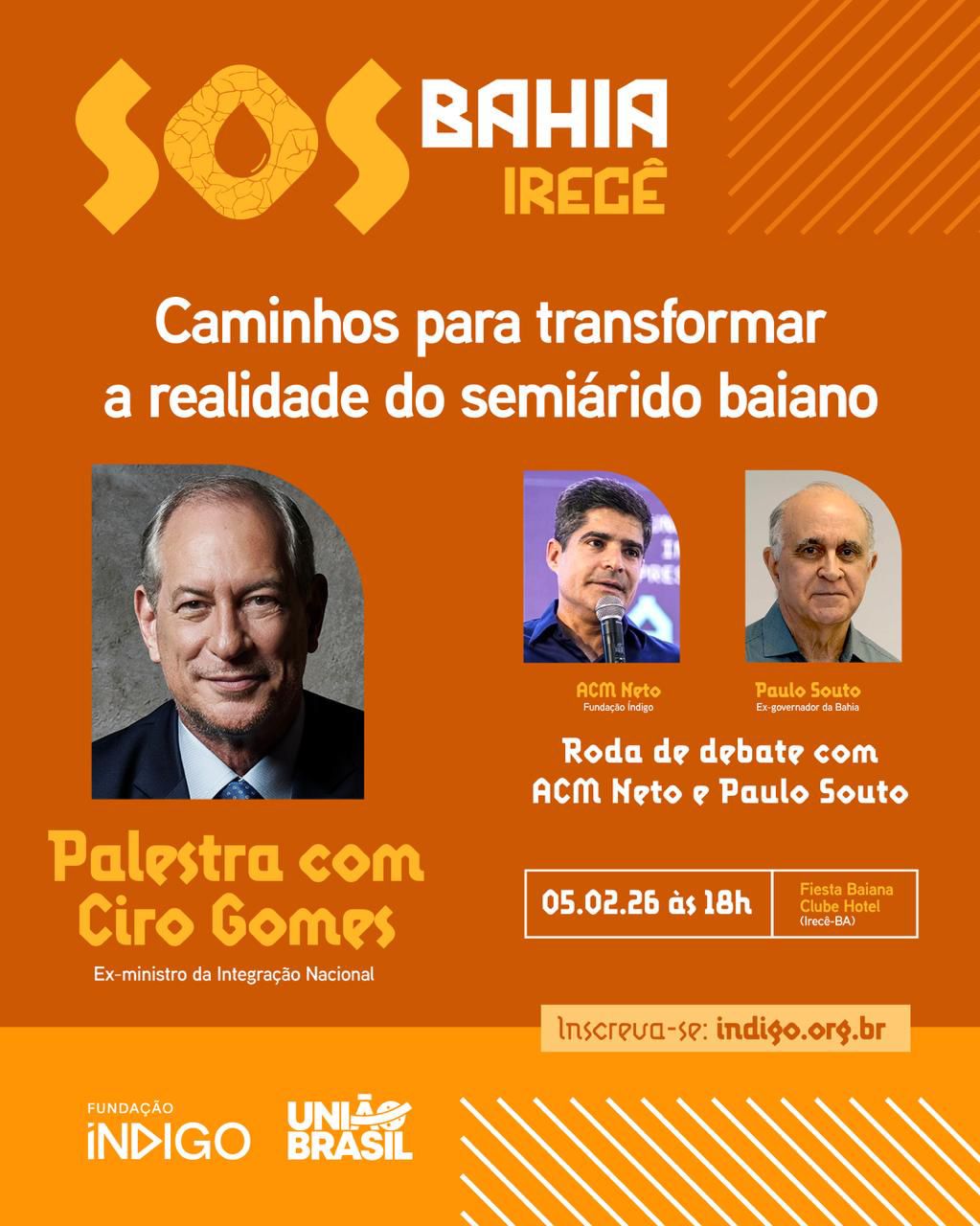 S.O.S Bahia debate a crise hídrica no semiárido baiano nesta quinta-feira