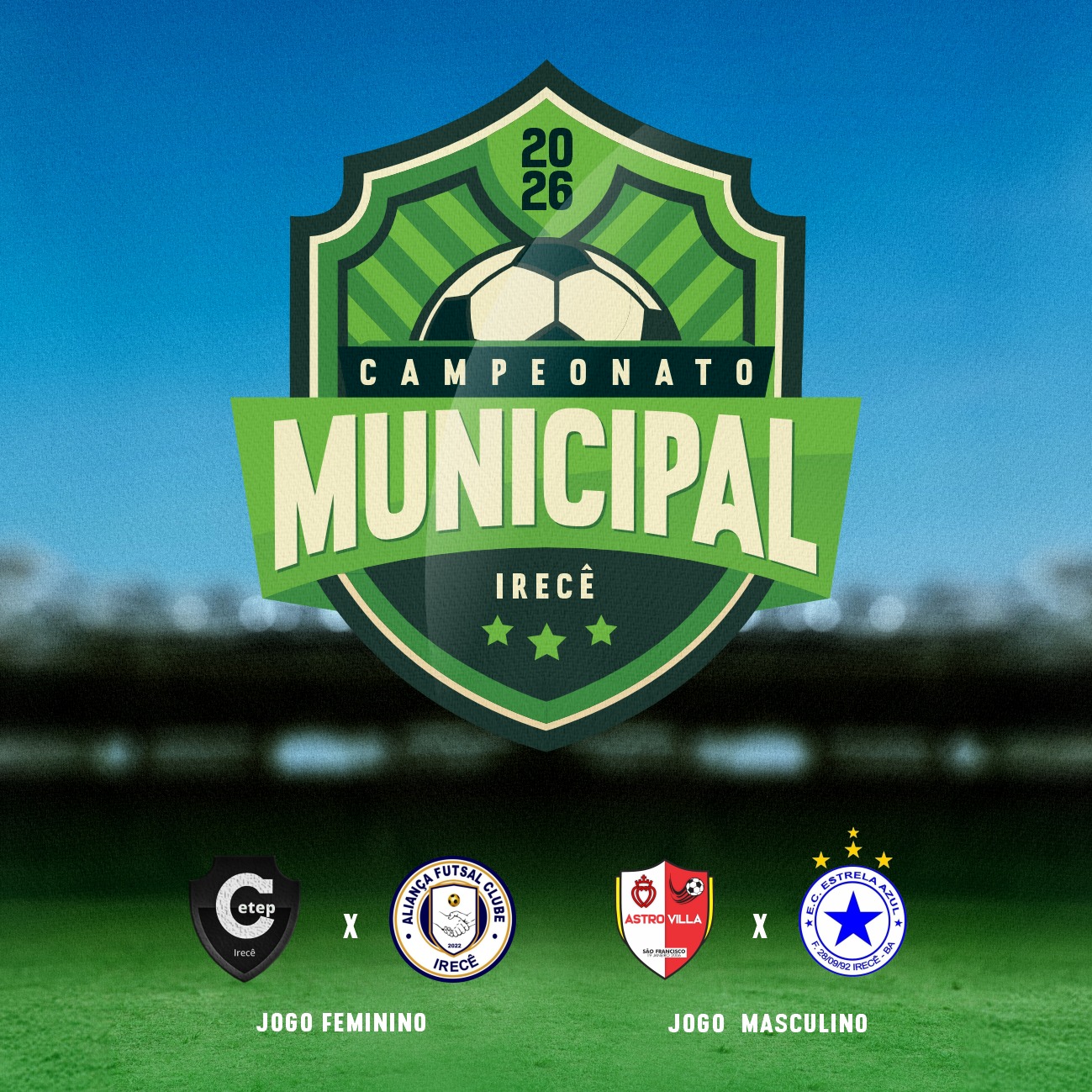 Irecê prepara campeonato de futebol com primeiro jogo feminino oficial da cidade; saiba detalhes