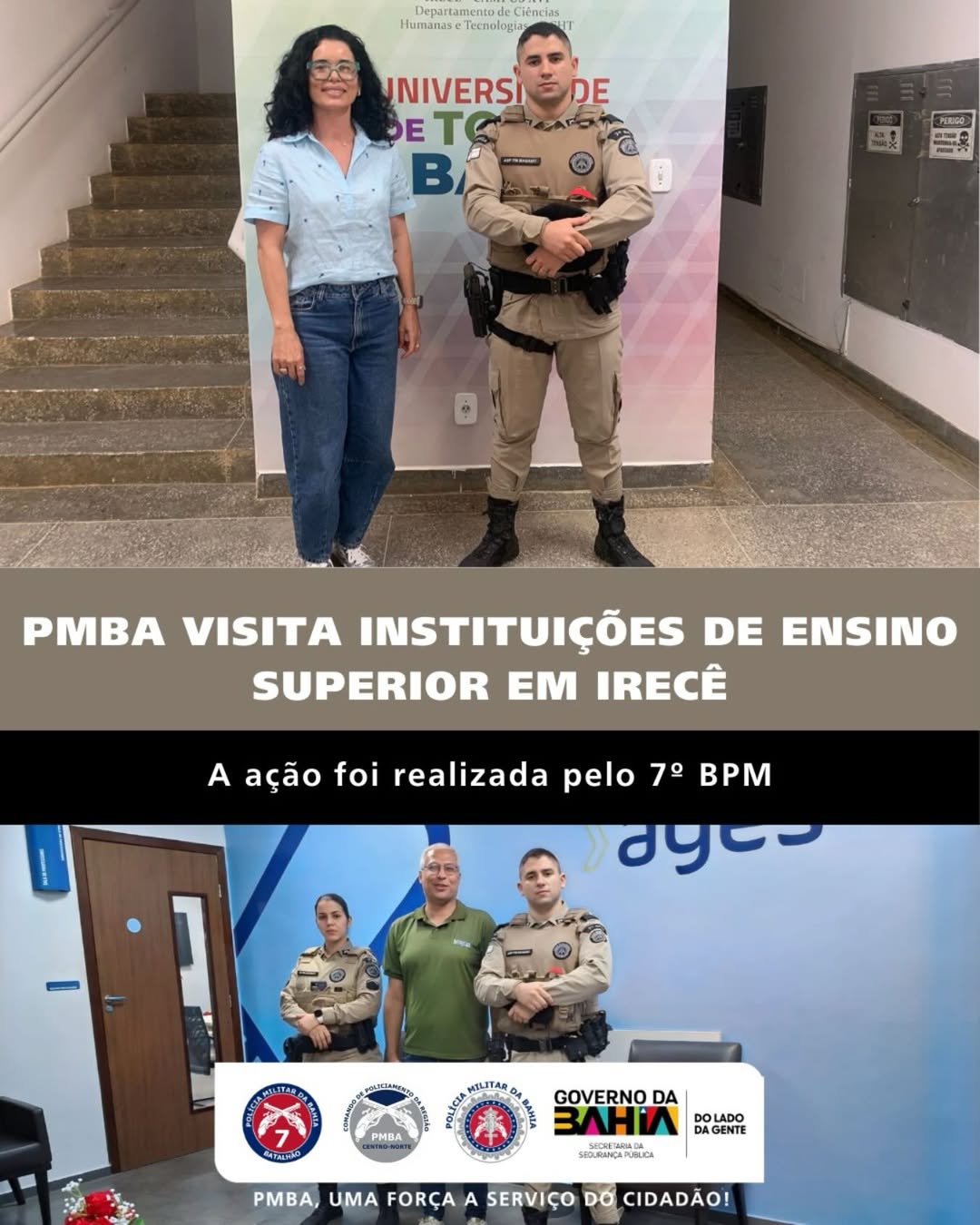 PMBA visita instituições de ensino superior em Irecê