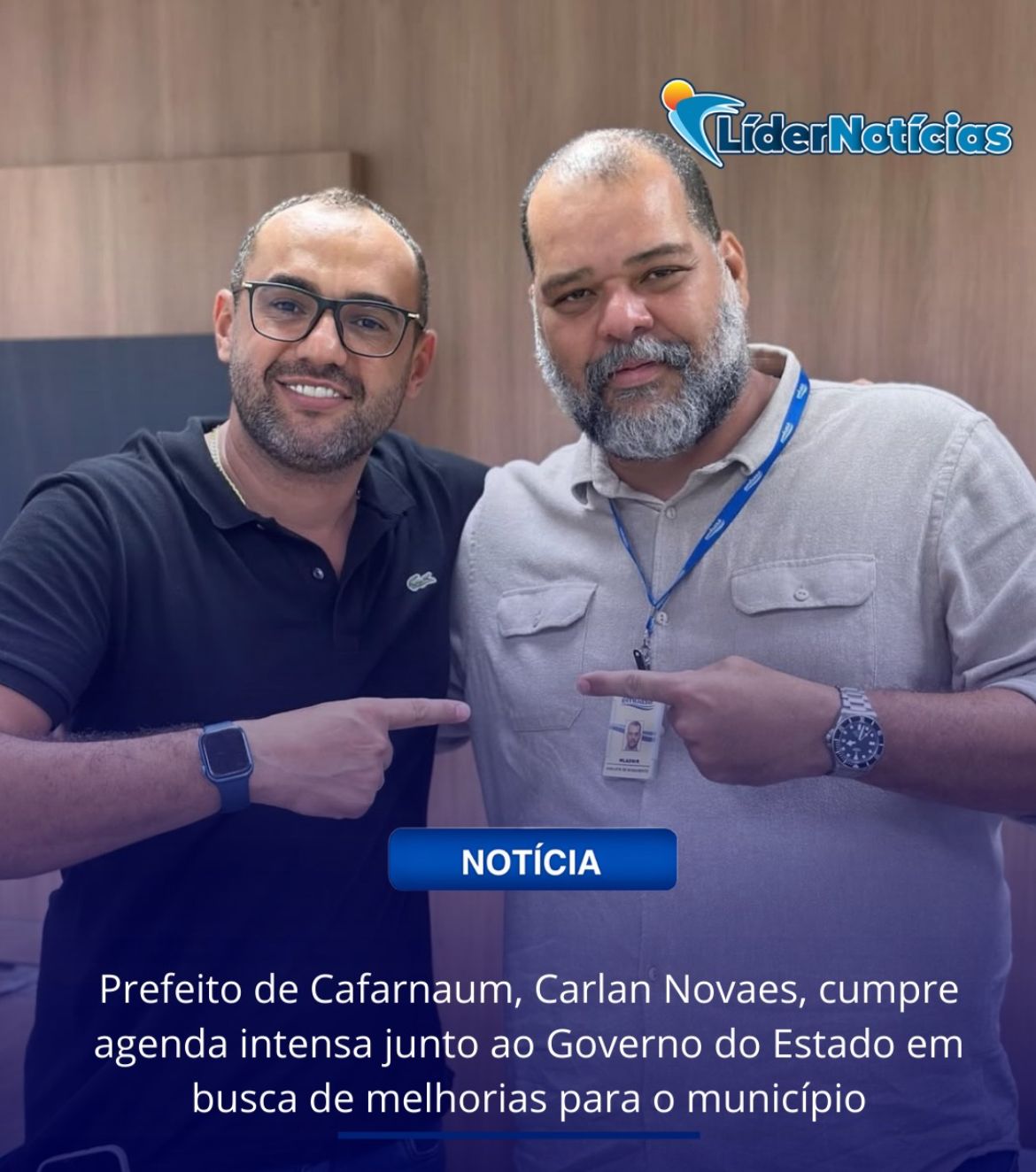 Prefeito de Cafarnaum, Carlan Novaes, cumpre agenda intensa junto ao Governo do estado em busca de melhorias para o município