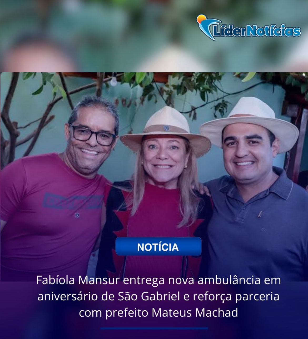 Fabíola Mansur entrega nova ambulância em aniversário de São Gabriel e reforça parceria com prefeito Mateus Machado