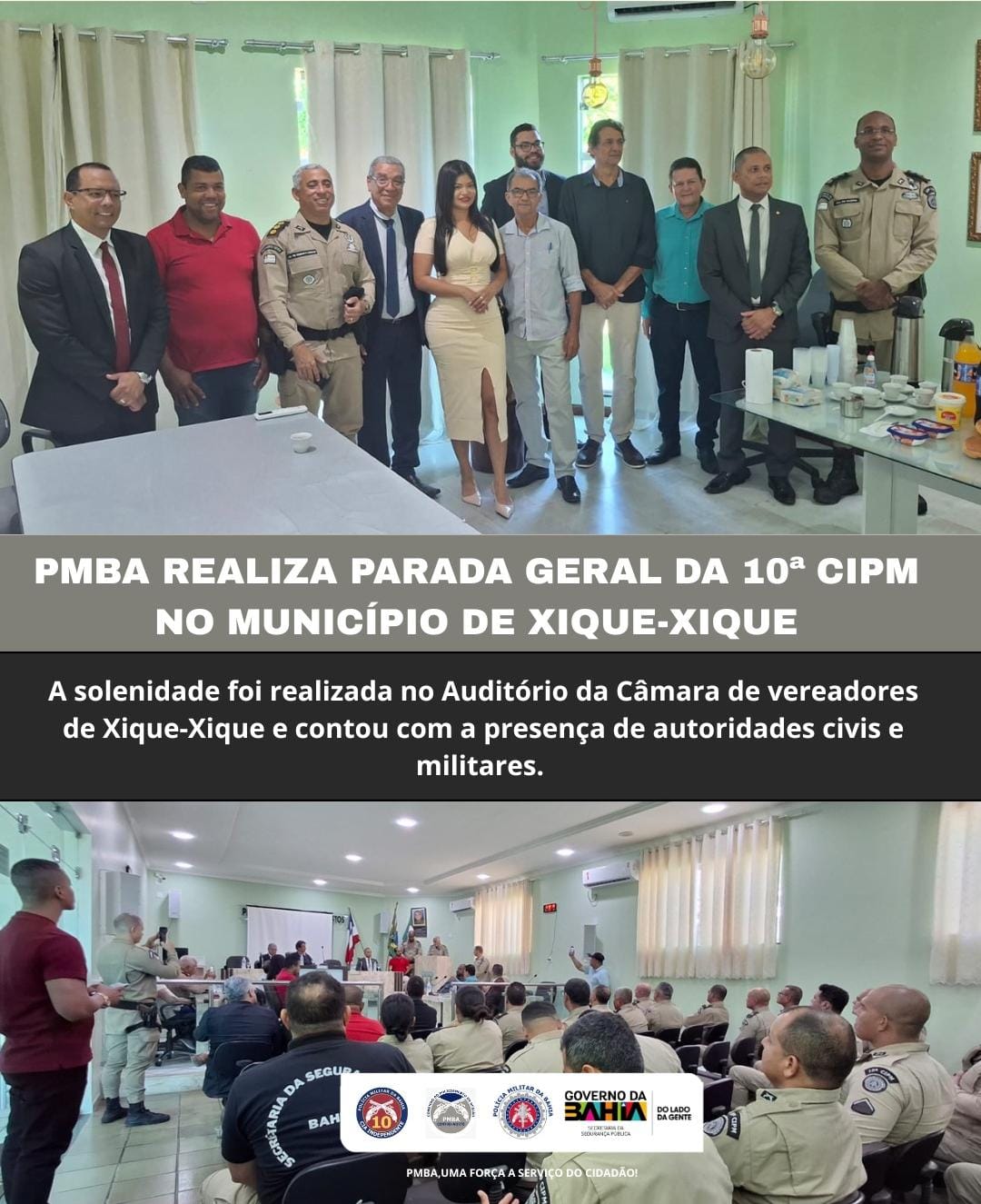 PMBA realiza Parada Geral da 10ª CIPM no município de Xique-Xique