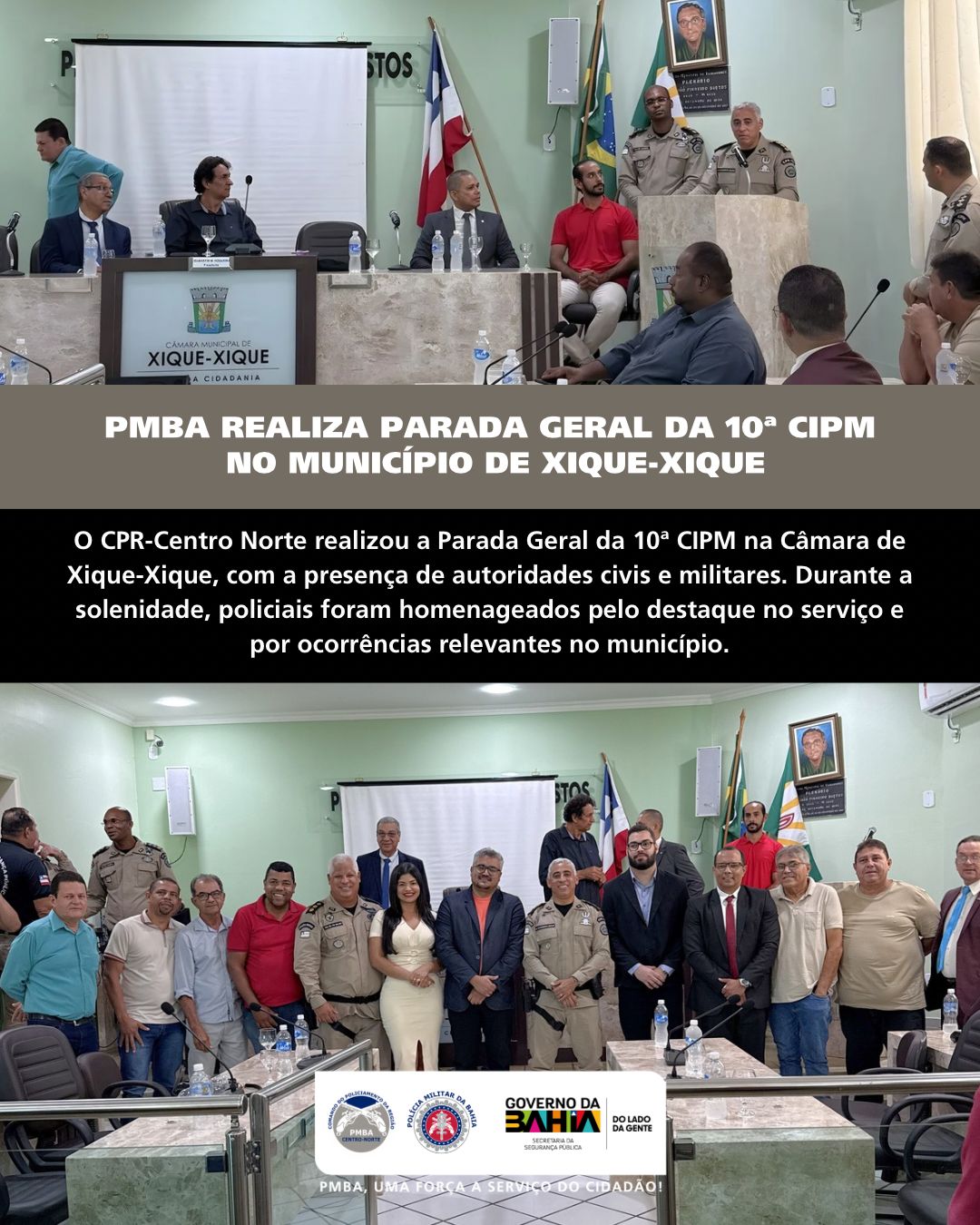 PMBA realiza Parada Geral da 10ª CIPM no município de Xique-Xique