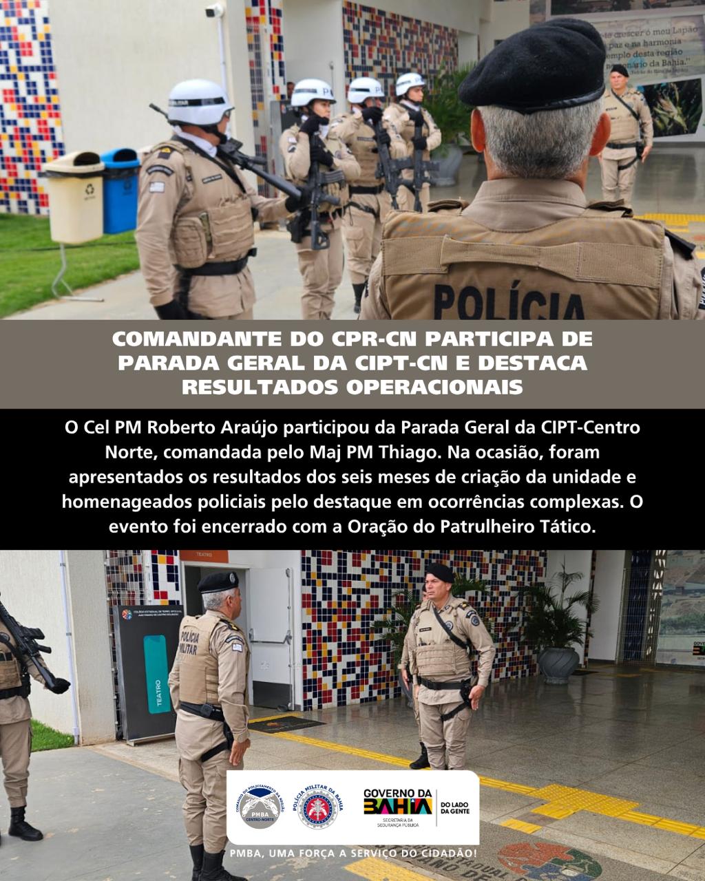 Comandante do CPR-Centro Norte participa de Parada Geral da CIPT-CN