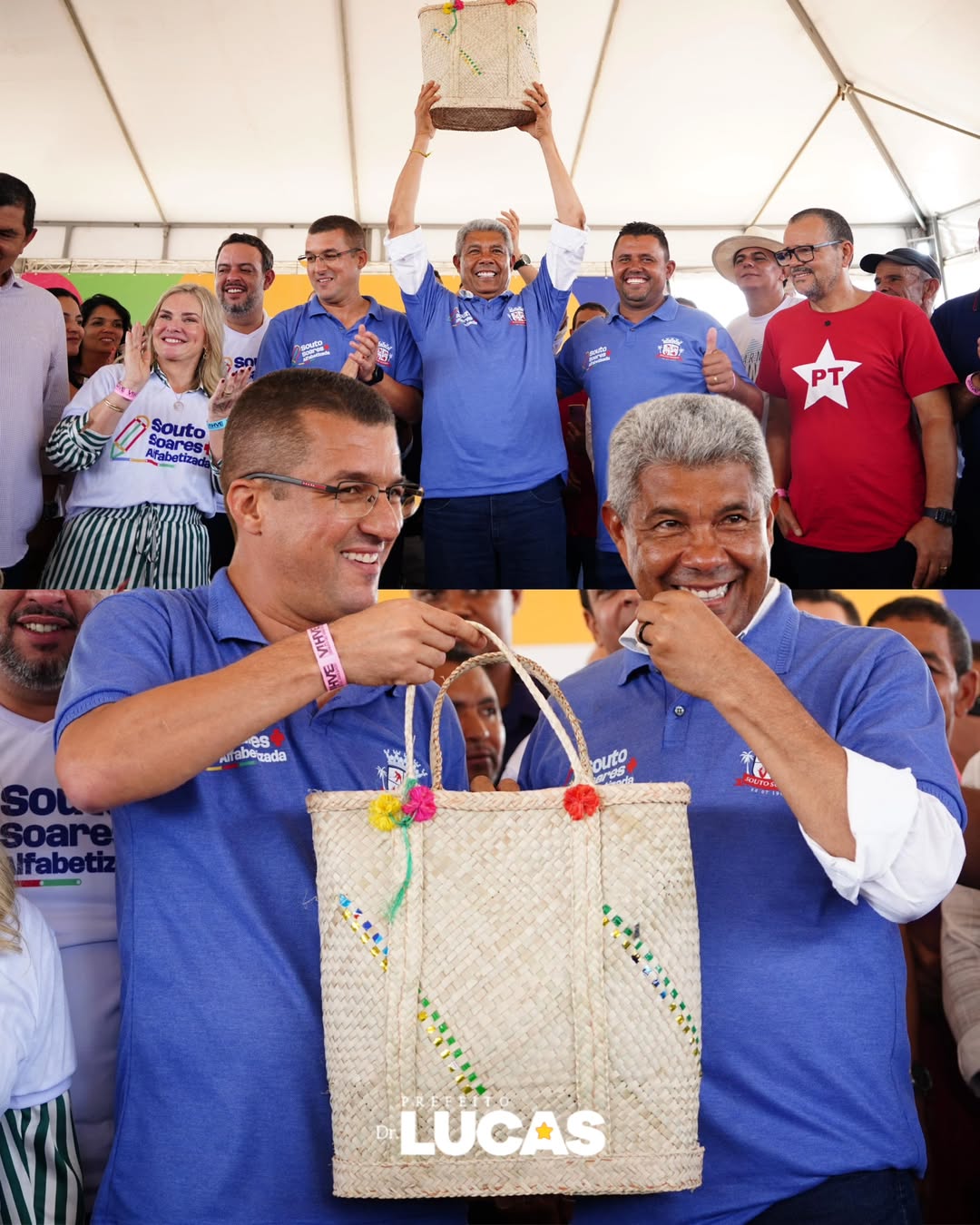 PREFEITO DR. LUCAS E GOVERNADOR JERÔNIMO RODRIGUES ASSINAM ORDENS DE SERVIÇO EM SOUTO SOARES