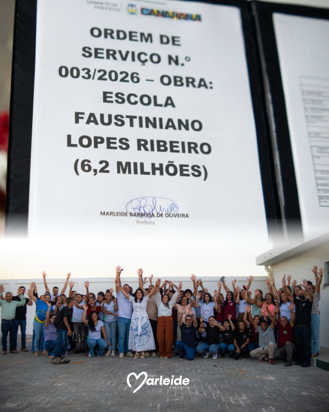 CANARANA VIVE DIA HISTÓRICO COM ORDEM DE SERVIÇO PARA ESCOLA DE TEMPO INTEGRAL