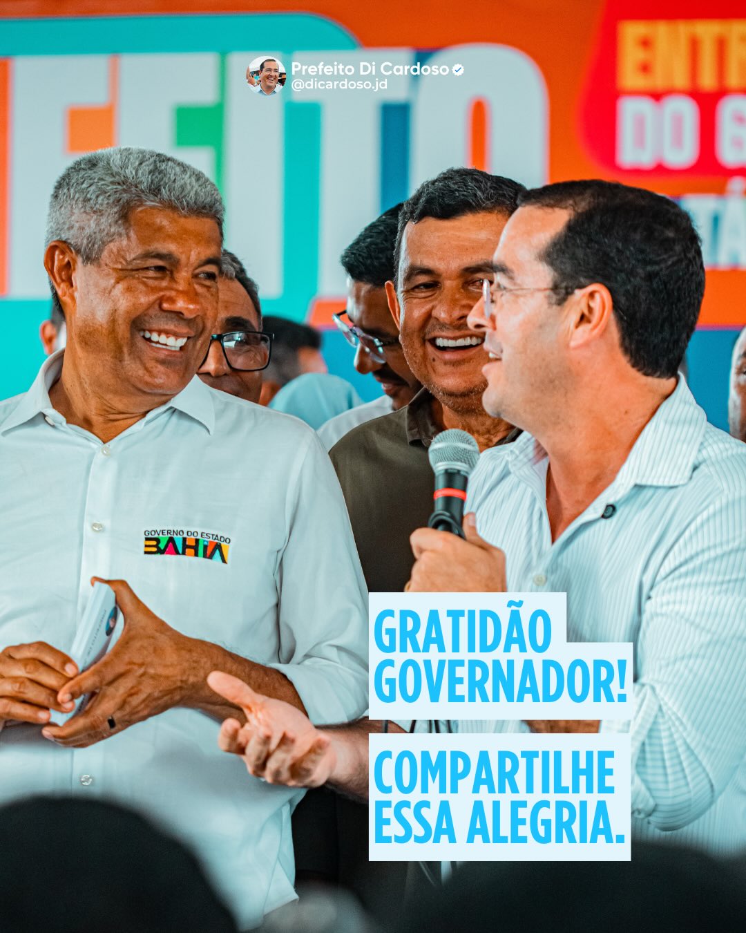 Di Cardoso celebra conquistas para João Dourado após agenda com governador