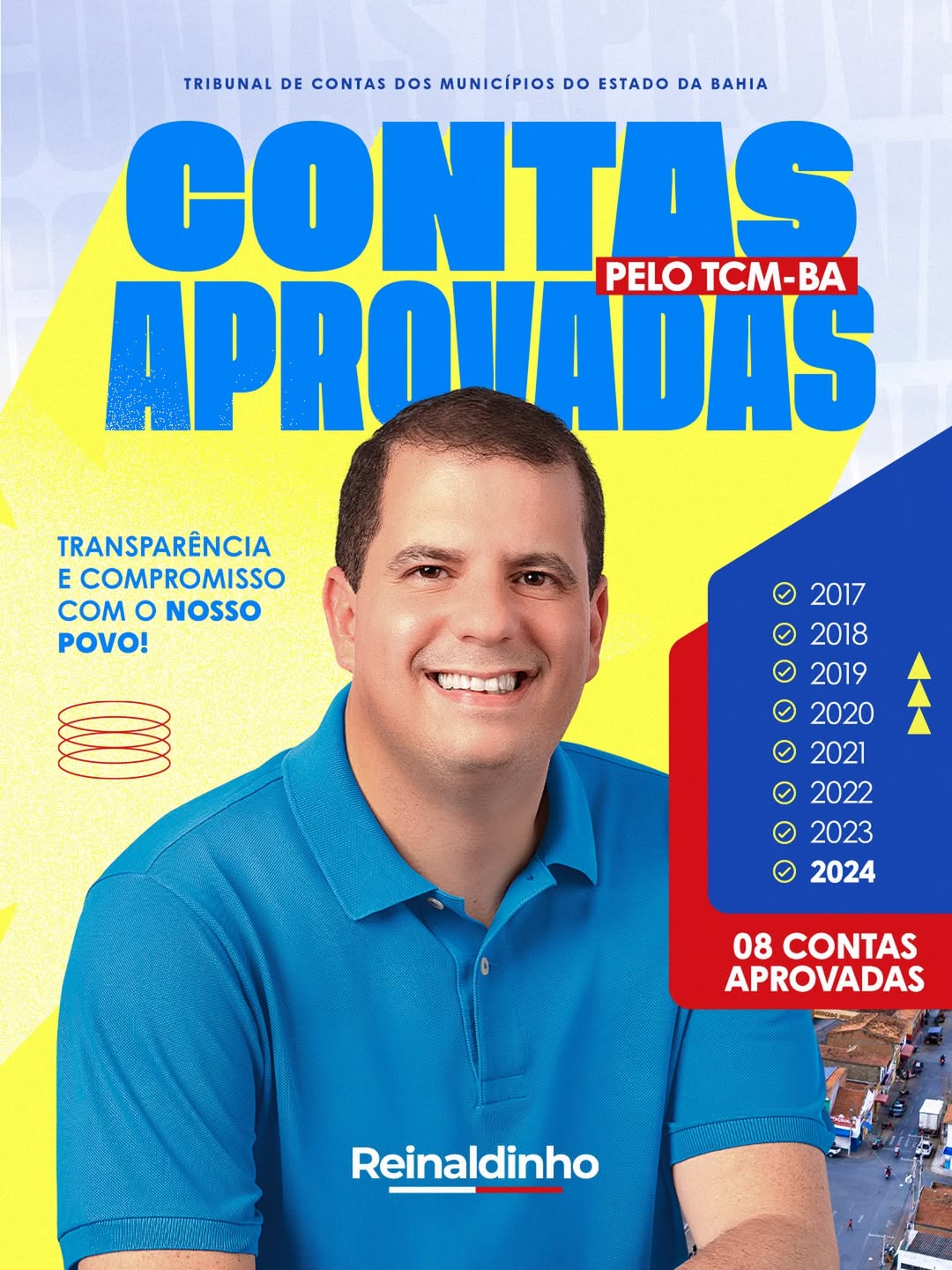 EX-PREFEITO REINALDINHO TEM CONTAS APROVADAS PELO TCM E DESTACA LEGADO EM XIQUE-XIQUE