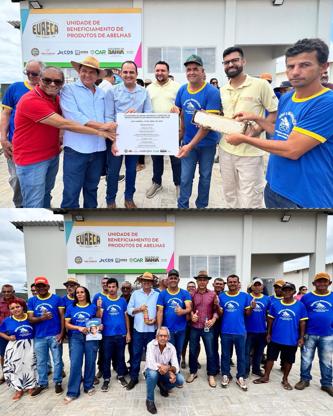 MATEUS MACHADO CELEBRA ENTREGA DE UNIDADE DEBENEFICIAMENTO DE MEL EM SÃO GABRIEL