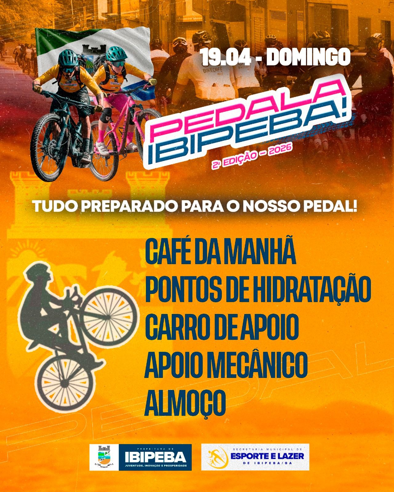 PEDALA IBIPEBA 2026: Prefeitura garante estrutura completa para segunda edição do evento
