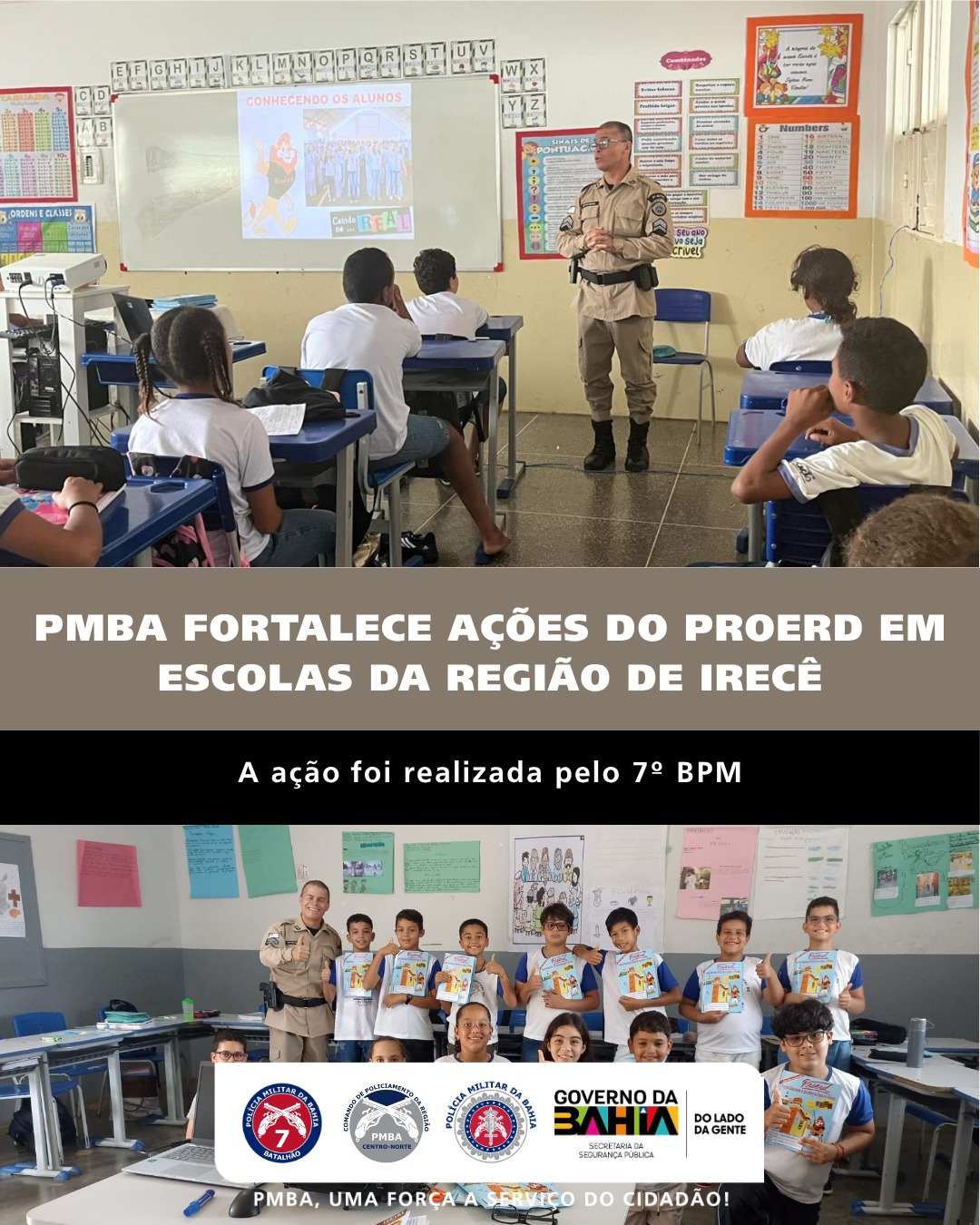 PMBA fortalece ações do PROERD em escolas da região de Irecê