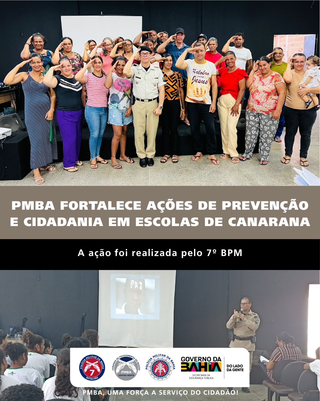 PMBA fortalece ações de prevenção e cidadania em escolas de Canarana