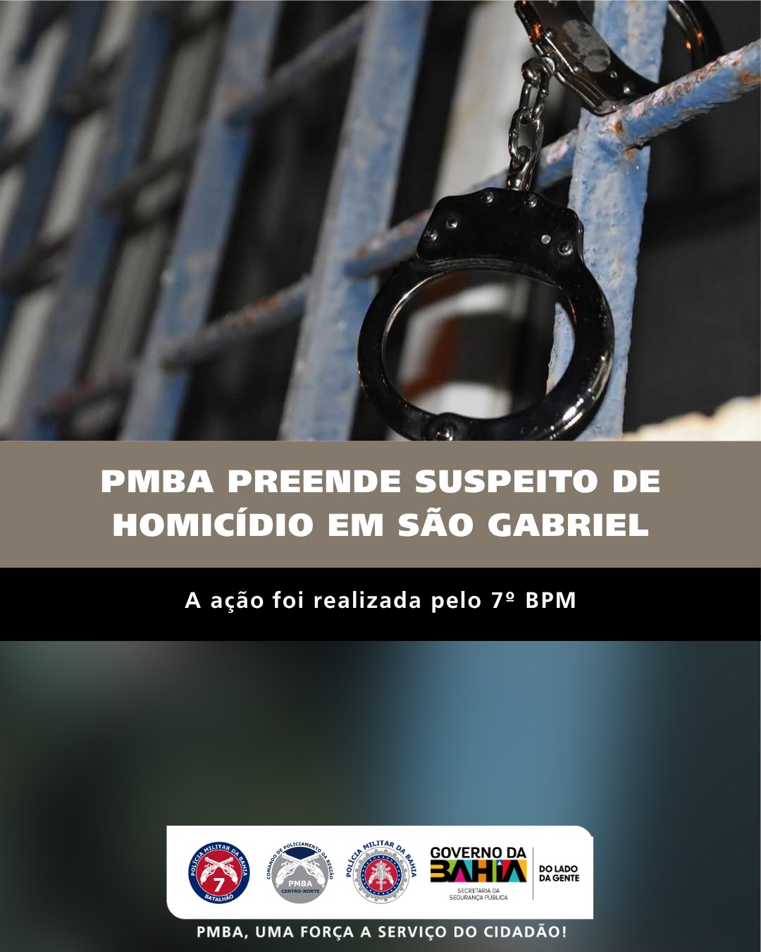 PMBA prende suspeito de homicídio em São Gabriel