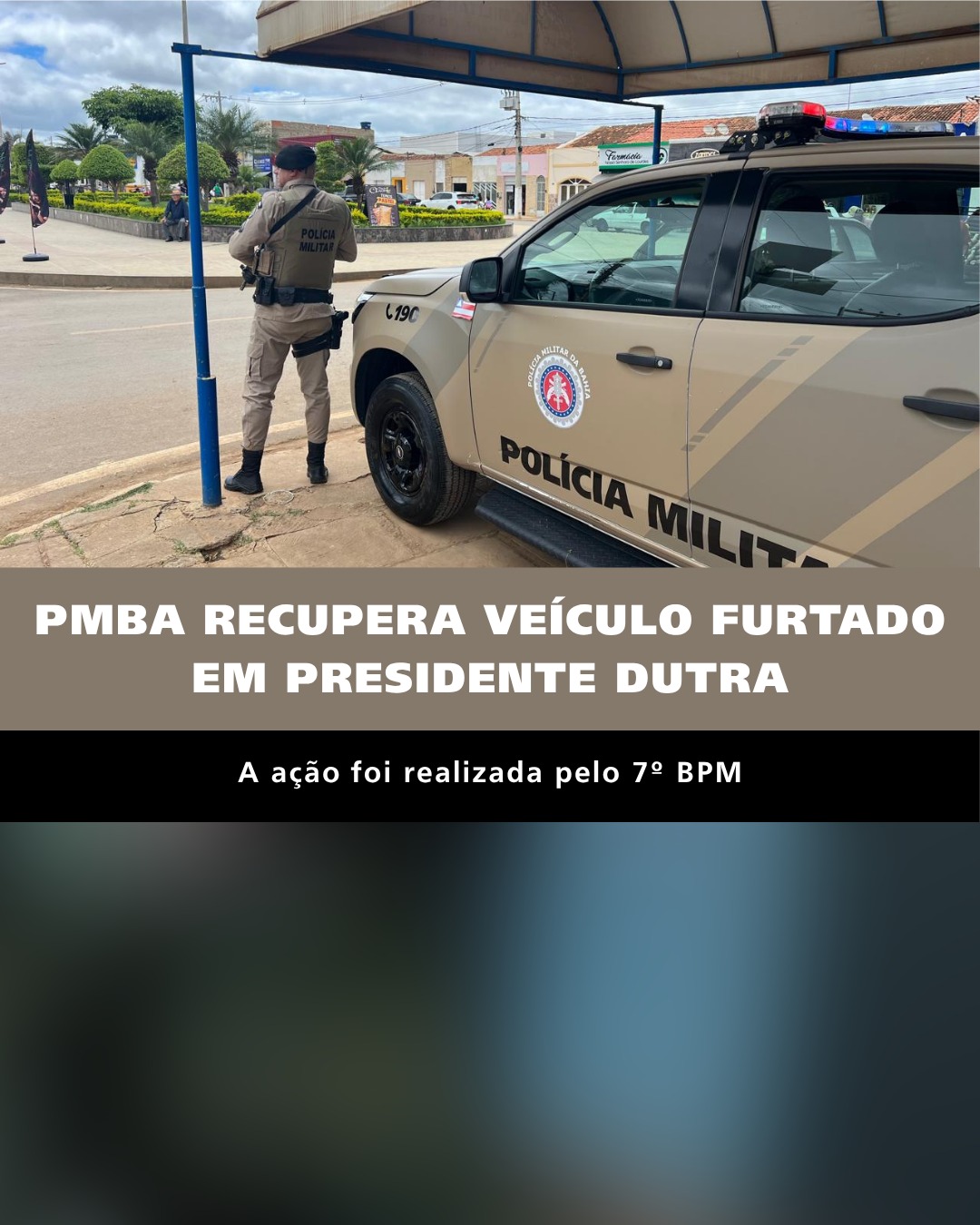 PMBA recupera veículo furtado em Presidente Dutra