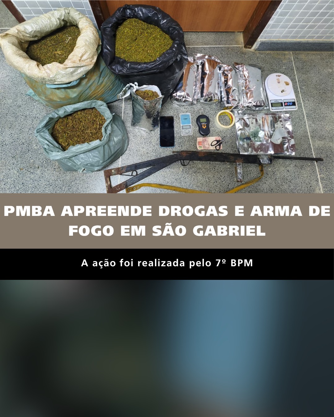 PMBA apreende drogas e arma de fogo em São Gabriel