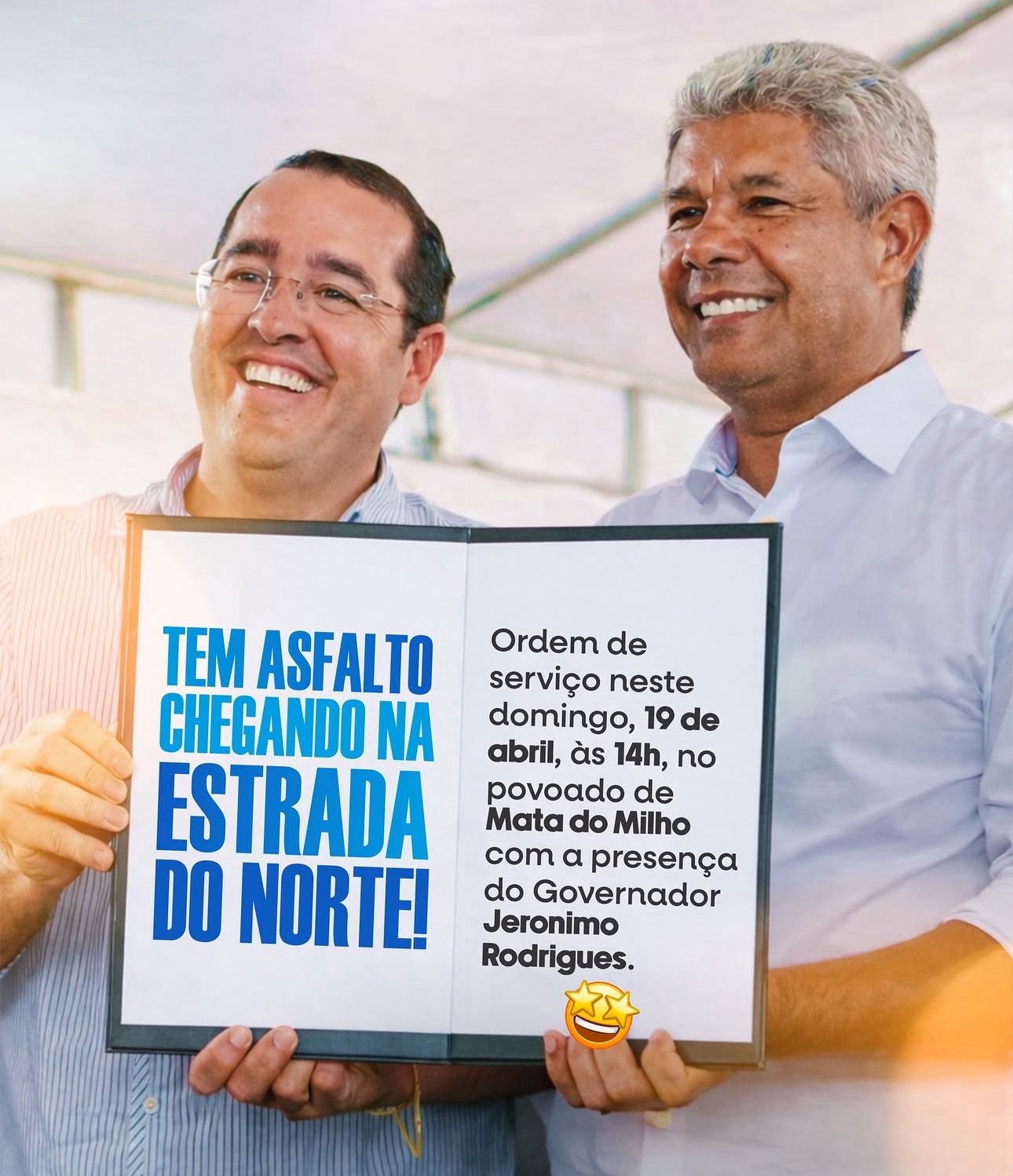 GOVERNADOR JERÔNIMO RODRIGUES E PREFEITO DI CARDOSO AUTORIZAM CONSTRUÇÃO DA ESTRADA DO NORTE EM JOÃO DOURADO