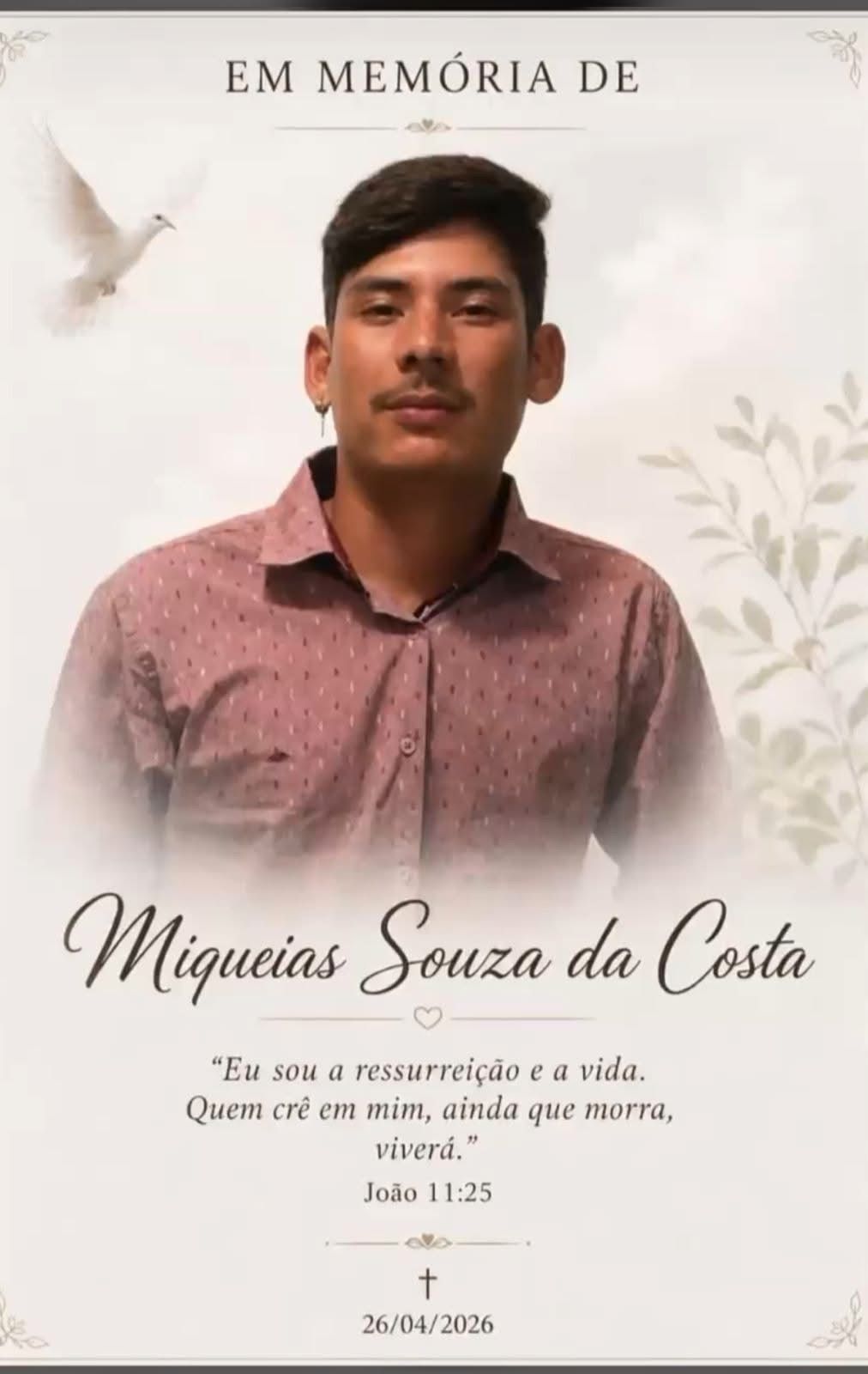 Lapão se despede de Miqueias Souza da Costa após trágico acidente automobilístico