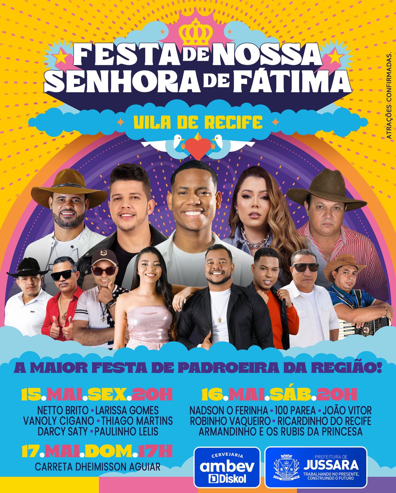 Festa de Nossa Senhora de Fátima agita Vila de Recife com grandes atrações