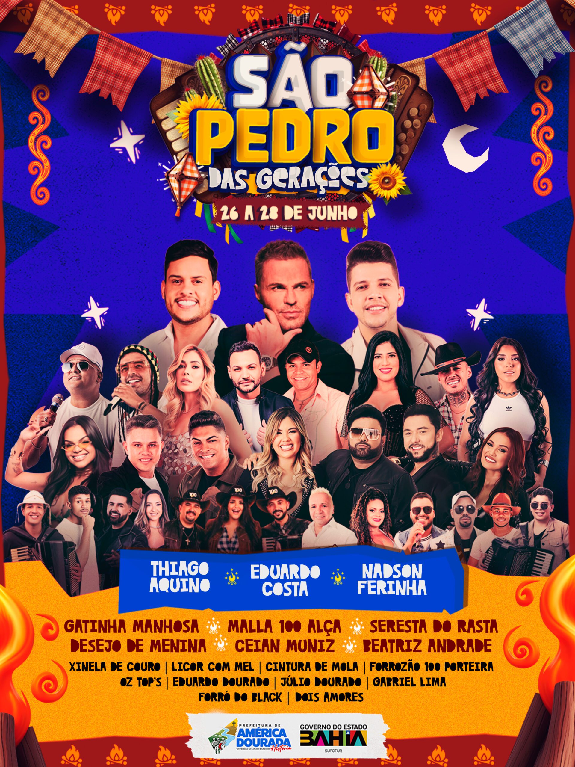 Com o tema “Forró das Gerações”, programação do São Pedro de América Dourada é divulgada