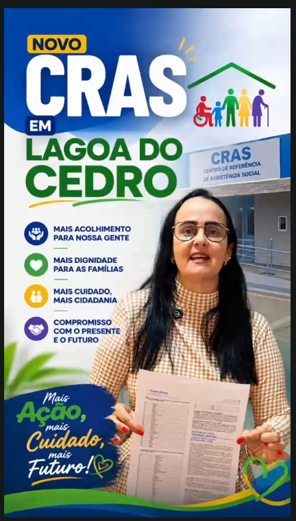 🤝🏡 Mais uma conquista para Lagoa do Cedro!