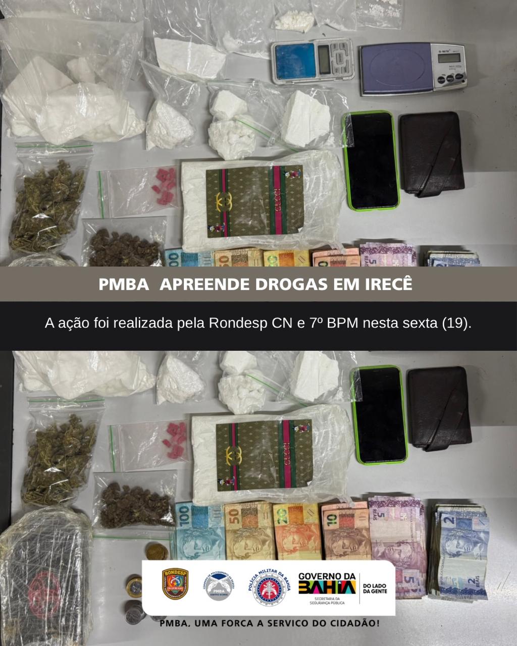 🚨🚔RONDESP CENTRO NORTE E 7ºBPM APREENDEM DROGRAS EMIRECÊ