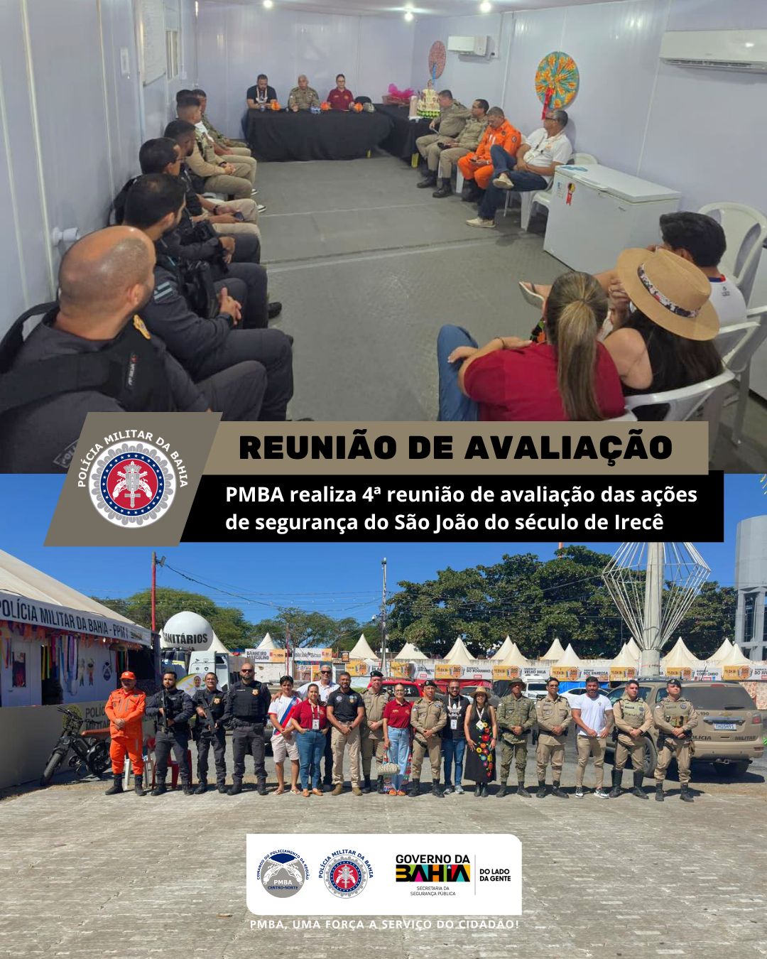 PMBA participa da 4ª reunião de avaliação das ações de segurança do São João do Século de Irecê