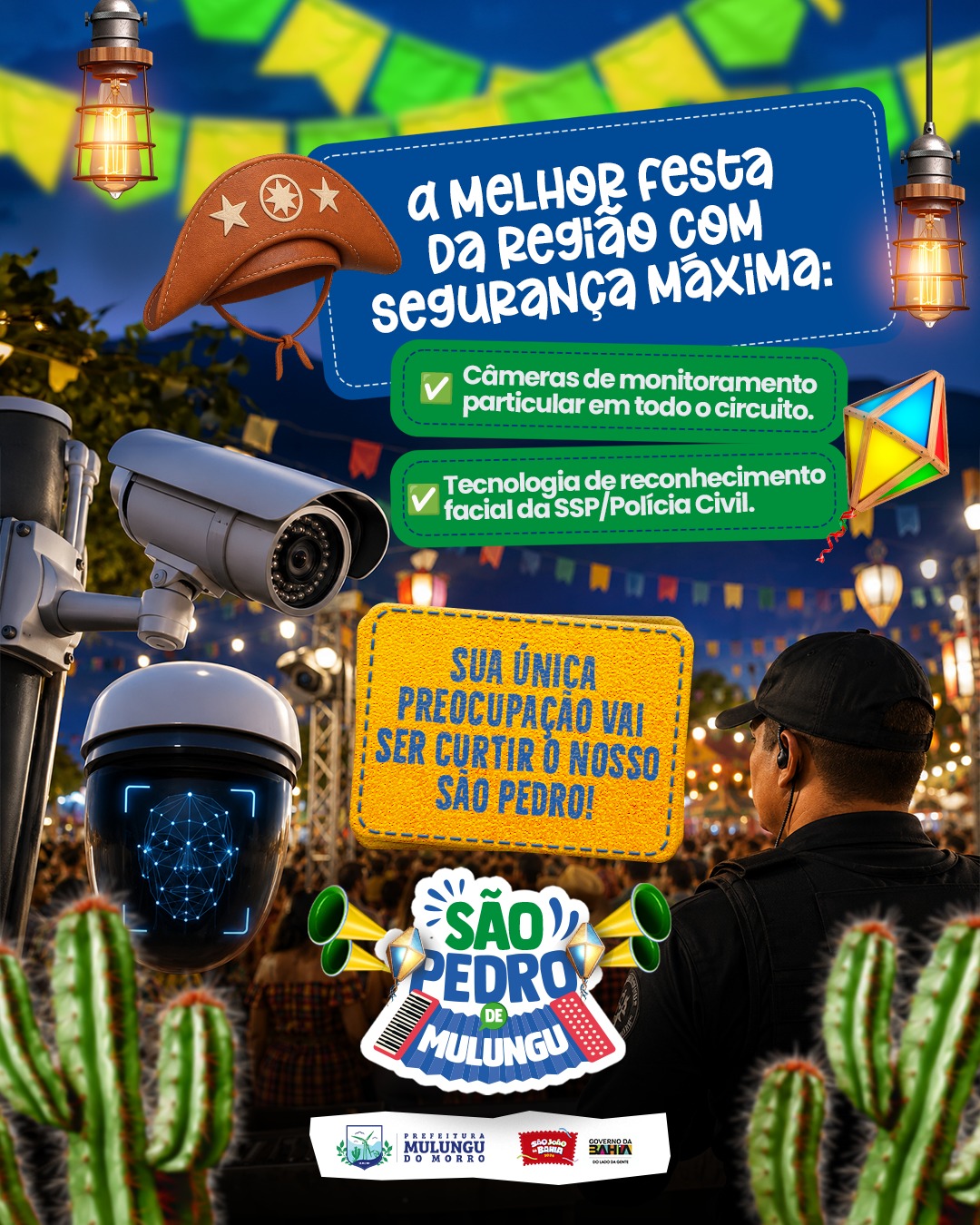 São Pedro de Mulungu contará com forte esquema de segurança e destaque para reconhecimento facial