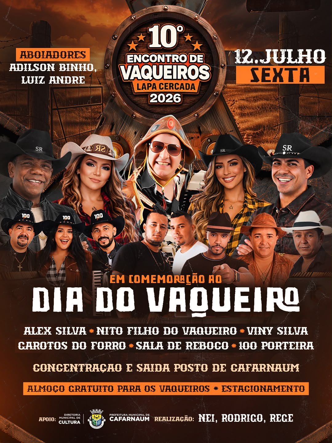 Dia do Vaqueiro será comemorado com o 10º Encontro de Vaqueiros de Lapa Cercada de Cafarnaum.