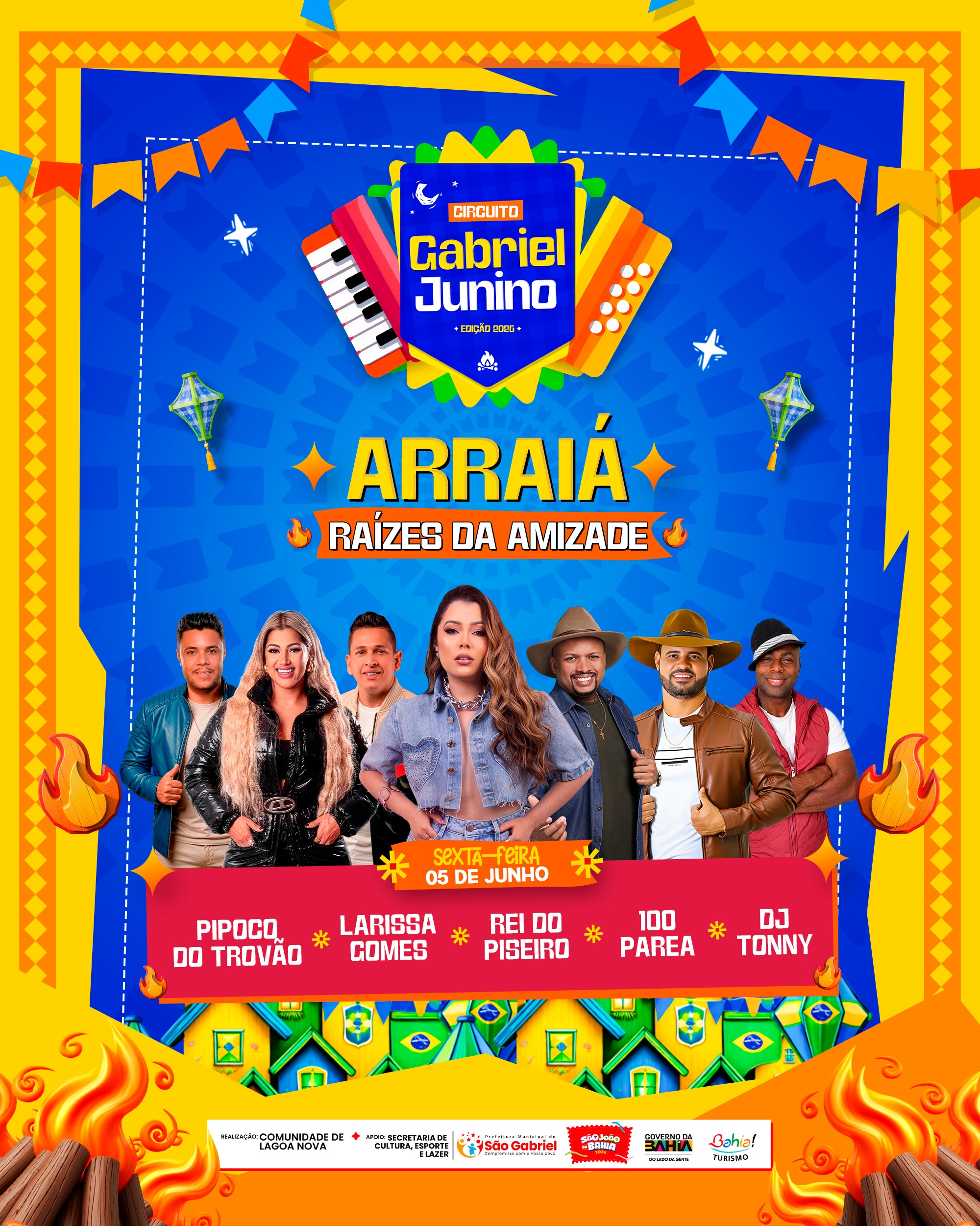 São Gabriel: 🌽🔥 Está chegando o Arraiá Raízes da Amizade!