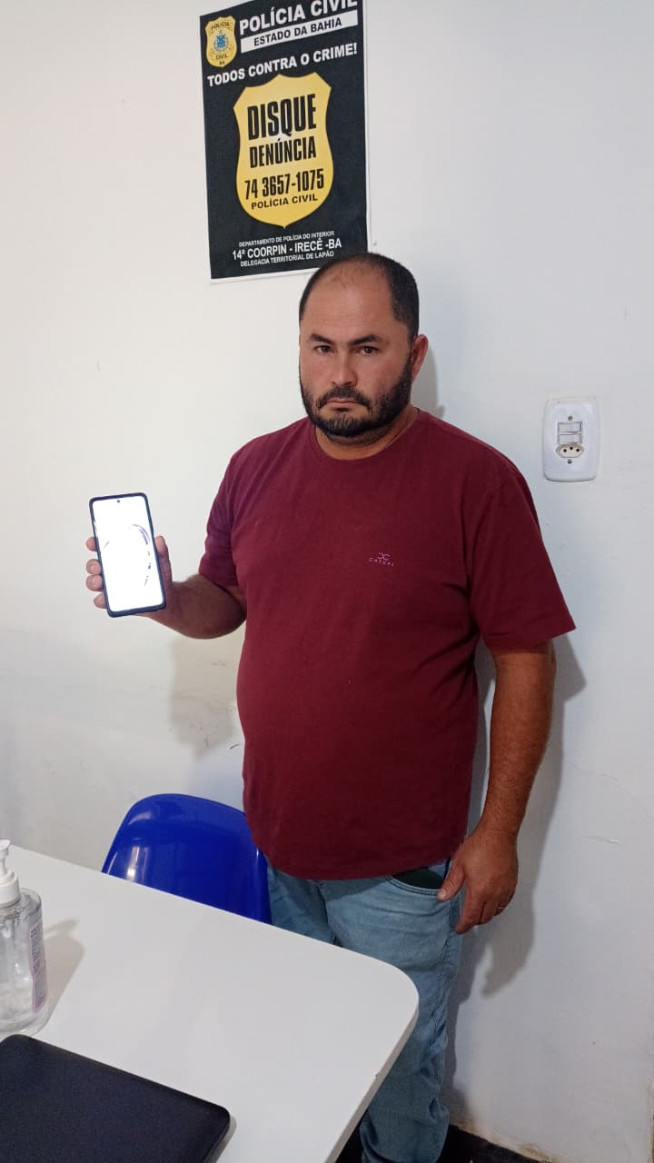 POLÍCIA CIVIL DA BAHIA RECUPERA APARELHO CELULAR FURTADO NA CIDADE DE LAPÃO-BA