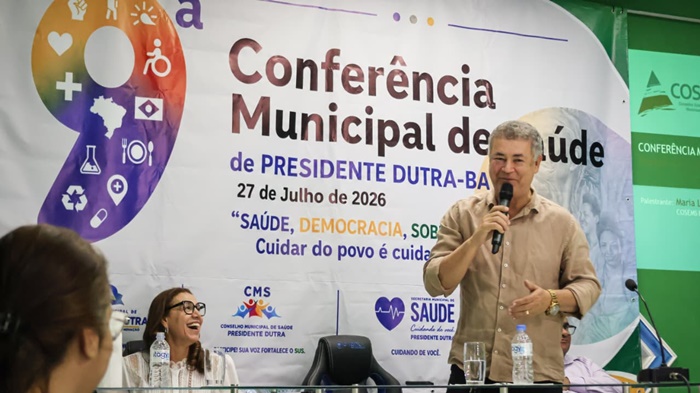 PREFEITO ROBERTÃO REFORÇA COMPROMISSO COM A SAÚDE DURANTE CONFERÊNCIA MUNICIPAL EM PRESIDENTE DUTRA.