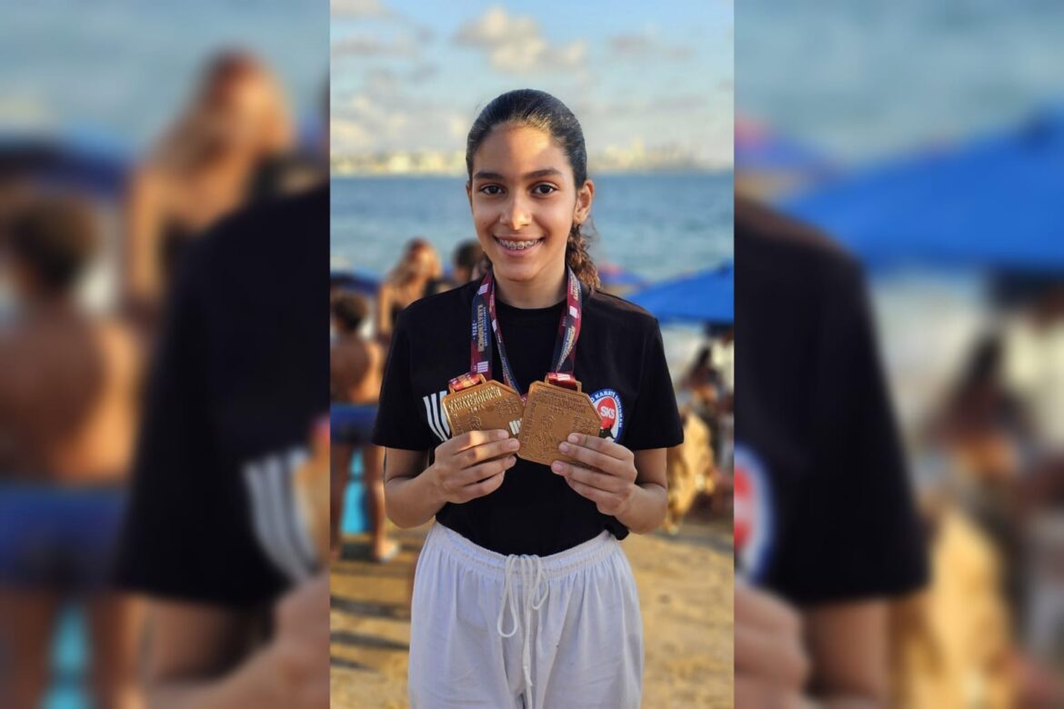 ATLETA DE LAPÃO CONQUISTA DUAS MEDALHAS DE BRONZE NO CAMPEONATO BAIANO DE KARATÊ 2026
