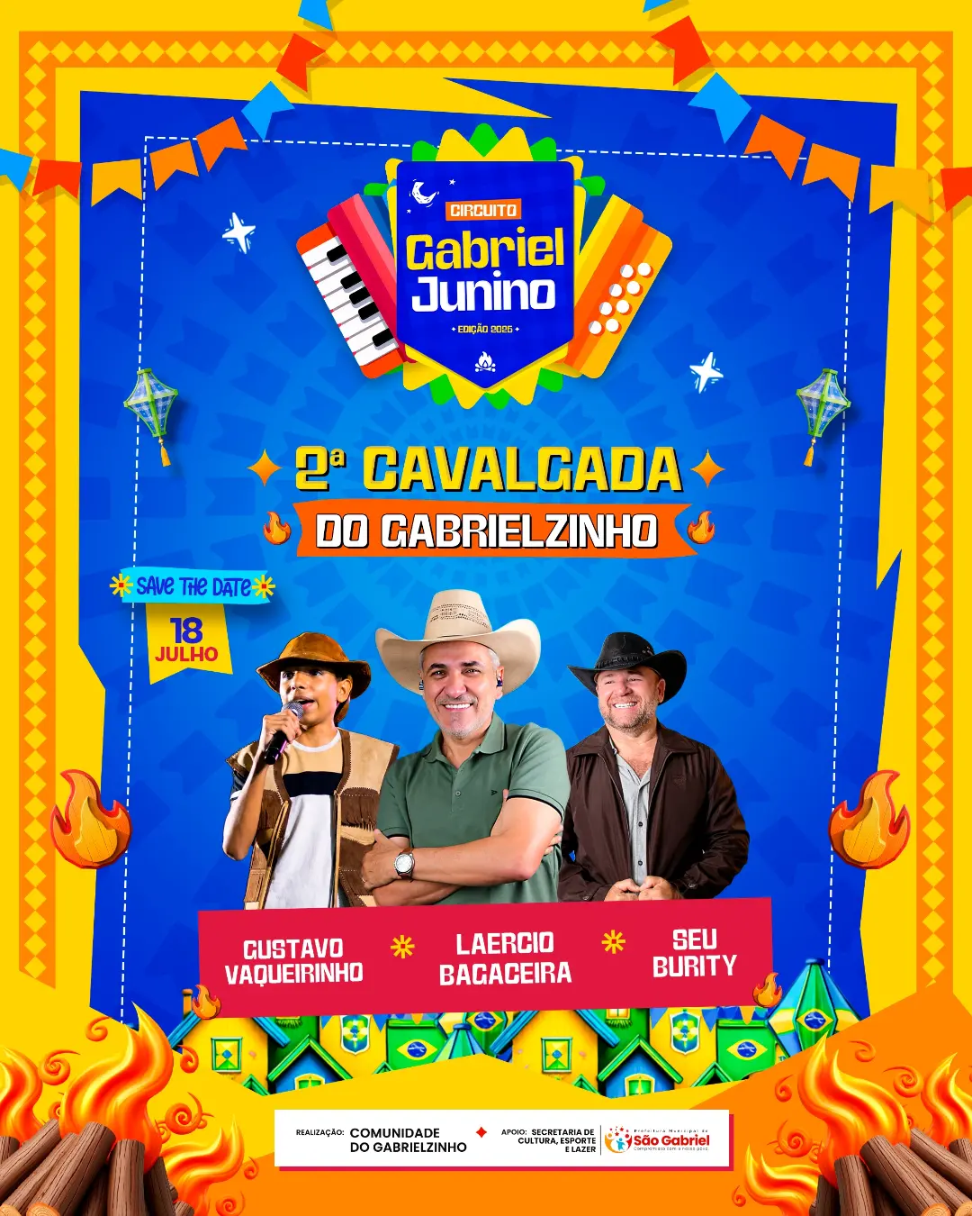2ª Cavalgada do Gabrielzinho encerra Circuito Gabriel Junino em São Gabriel