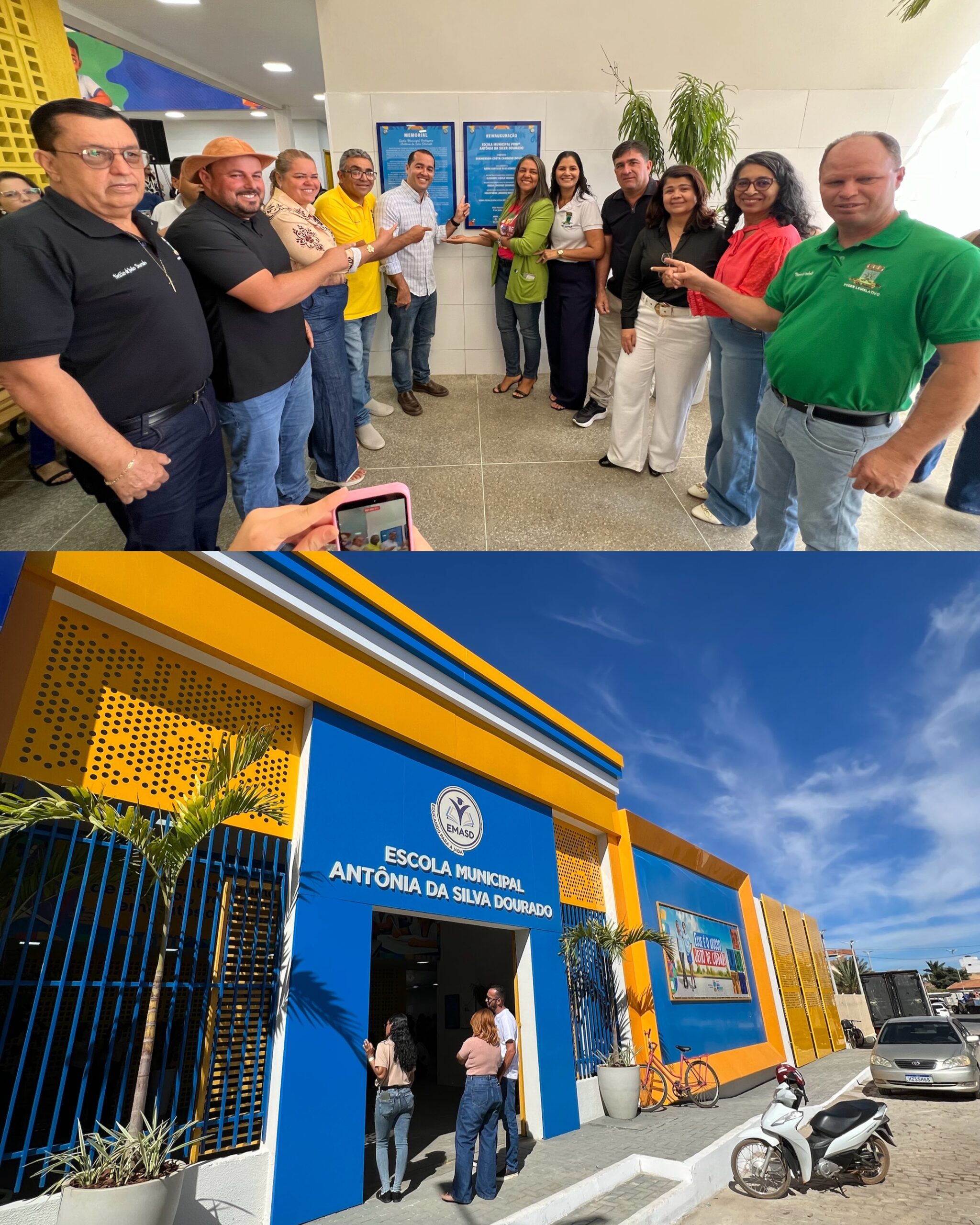 CÂMARA DE JOÃO DOURADO PARTICIPA DA REINAUGURAÇÃO DA ESCOLA MUNICIPAL ANTÔNIA DA SILVA DOURADO E DESTACA VALORIZAÇÃO DA EDUCAÇÃO.